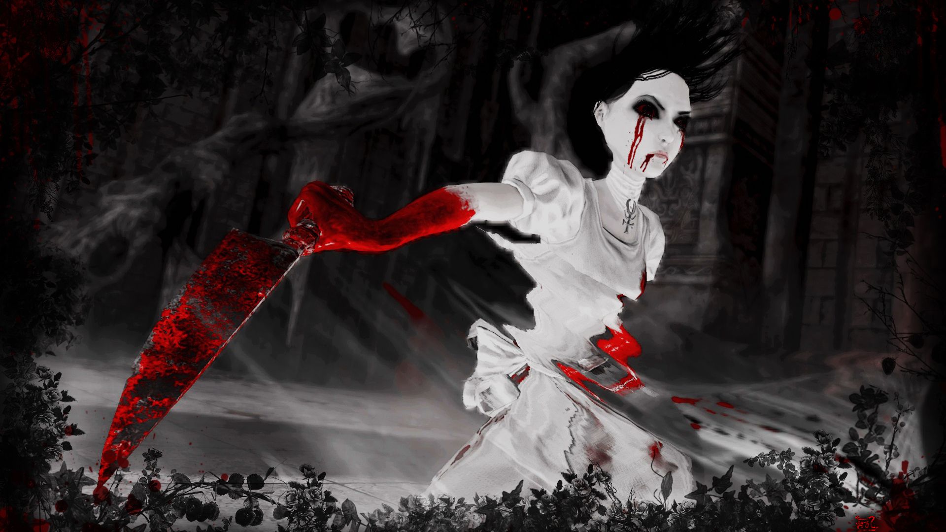1920x1080 hysteria, knife, alice, Alice madness returns