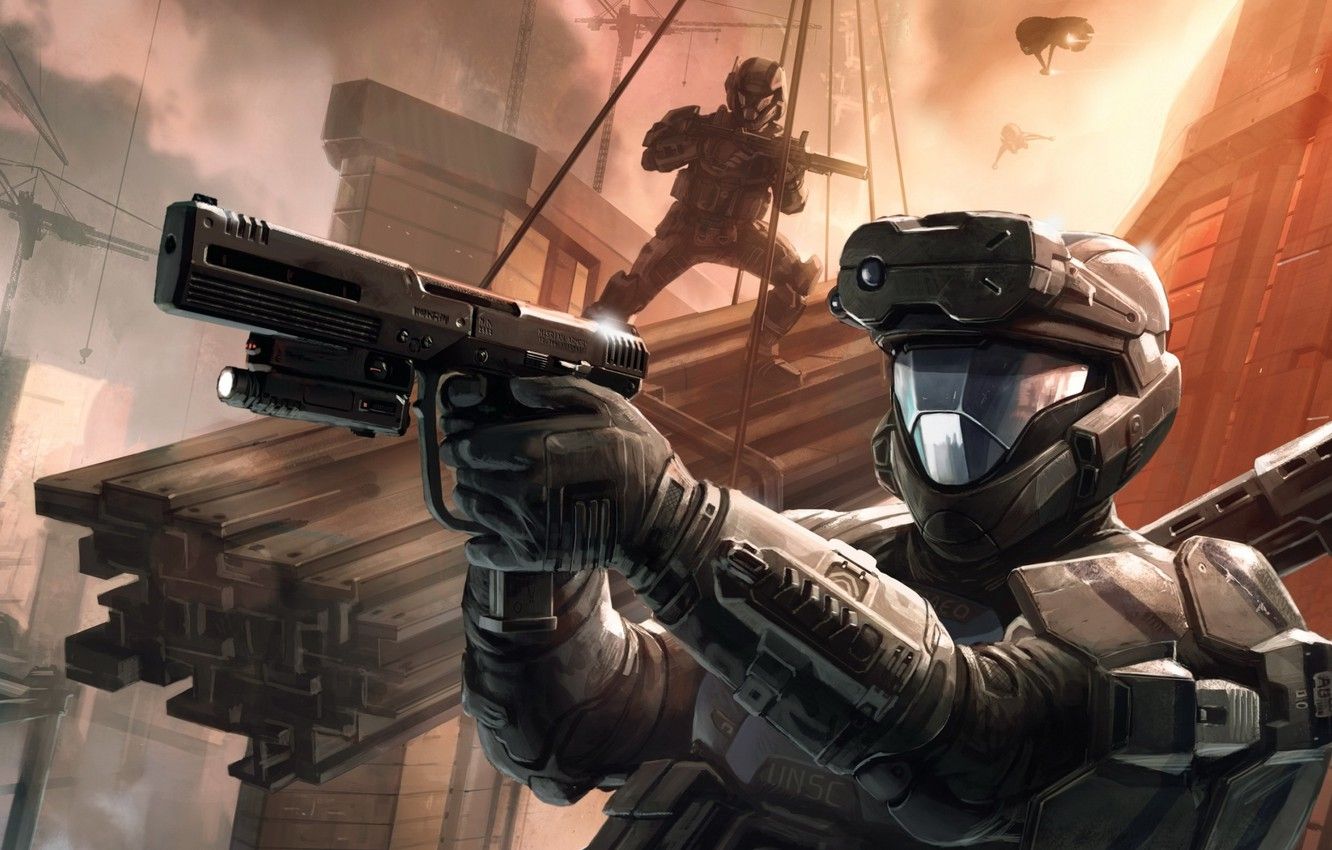 Wallpaper Weapons, Equipment, Futurism, Halo 3: ODST image for desktop, section игры