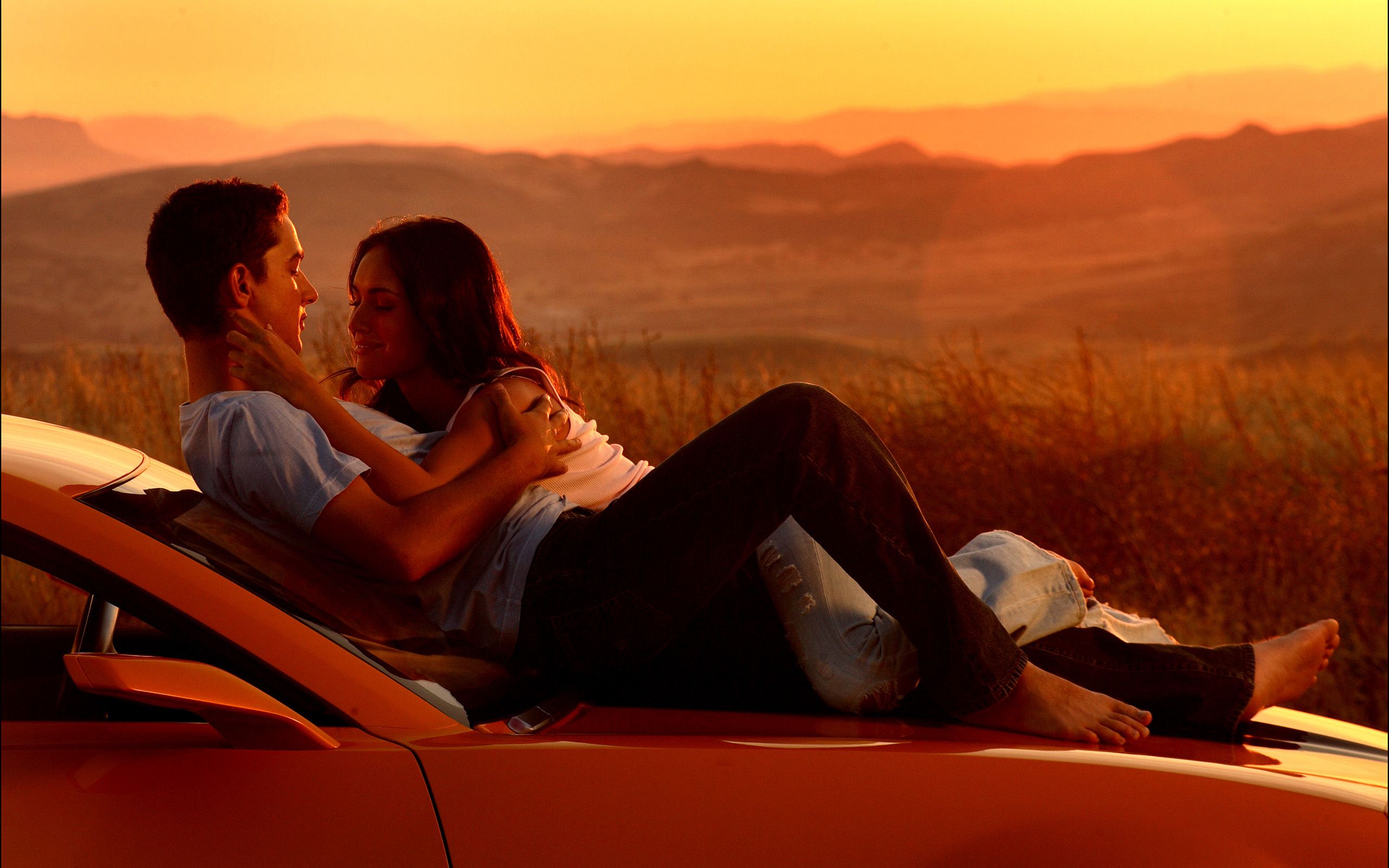 brunettes, women, Transformers, movies, Megan Fox, actress, celebrity, barefoot, Shia Labeouf wallpaper