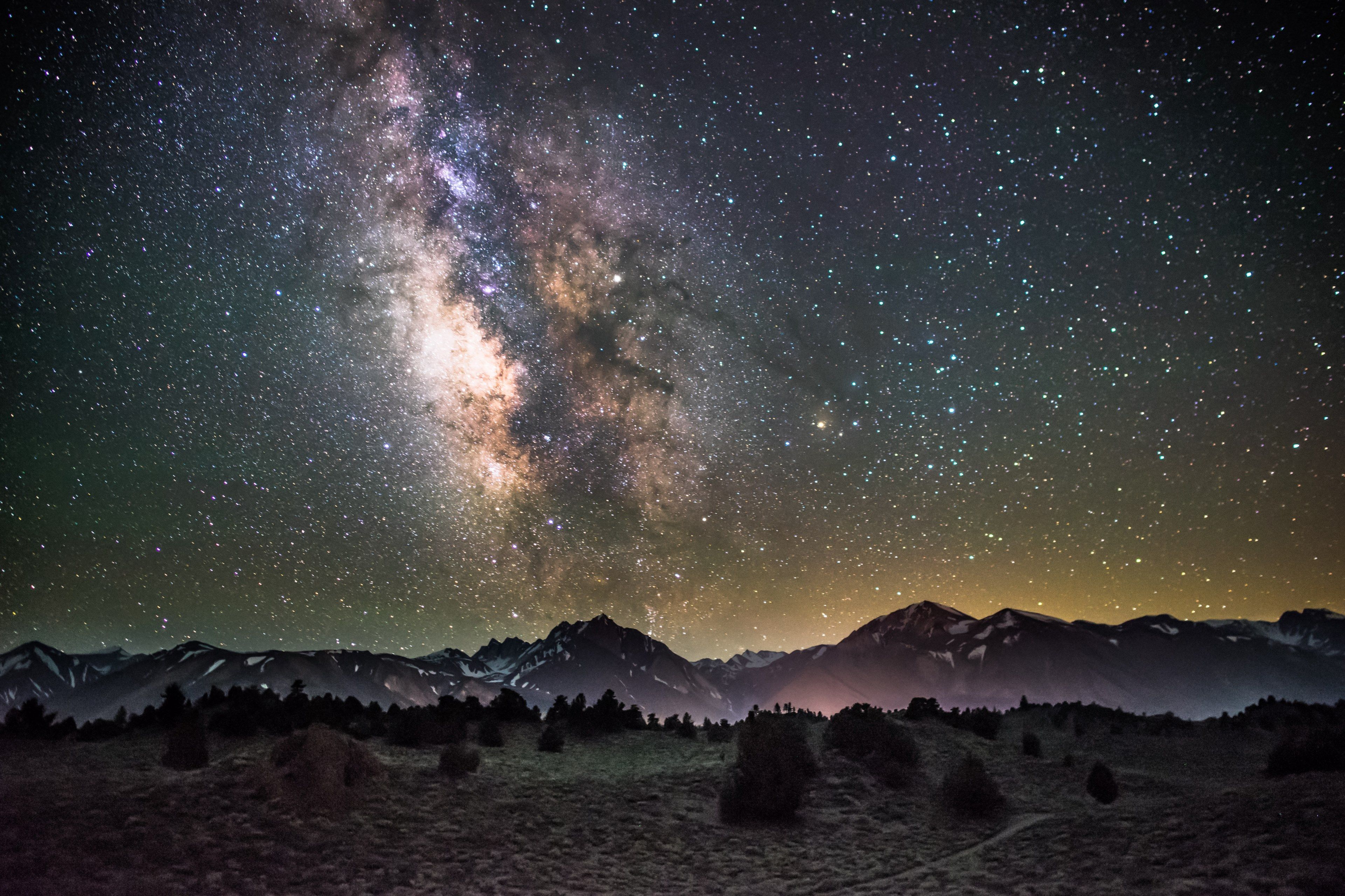 Wallpaper / mountain night sky and star HD 4k wallpaper