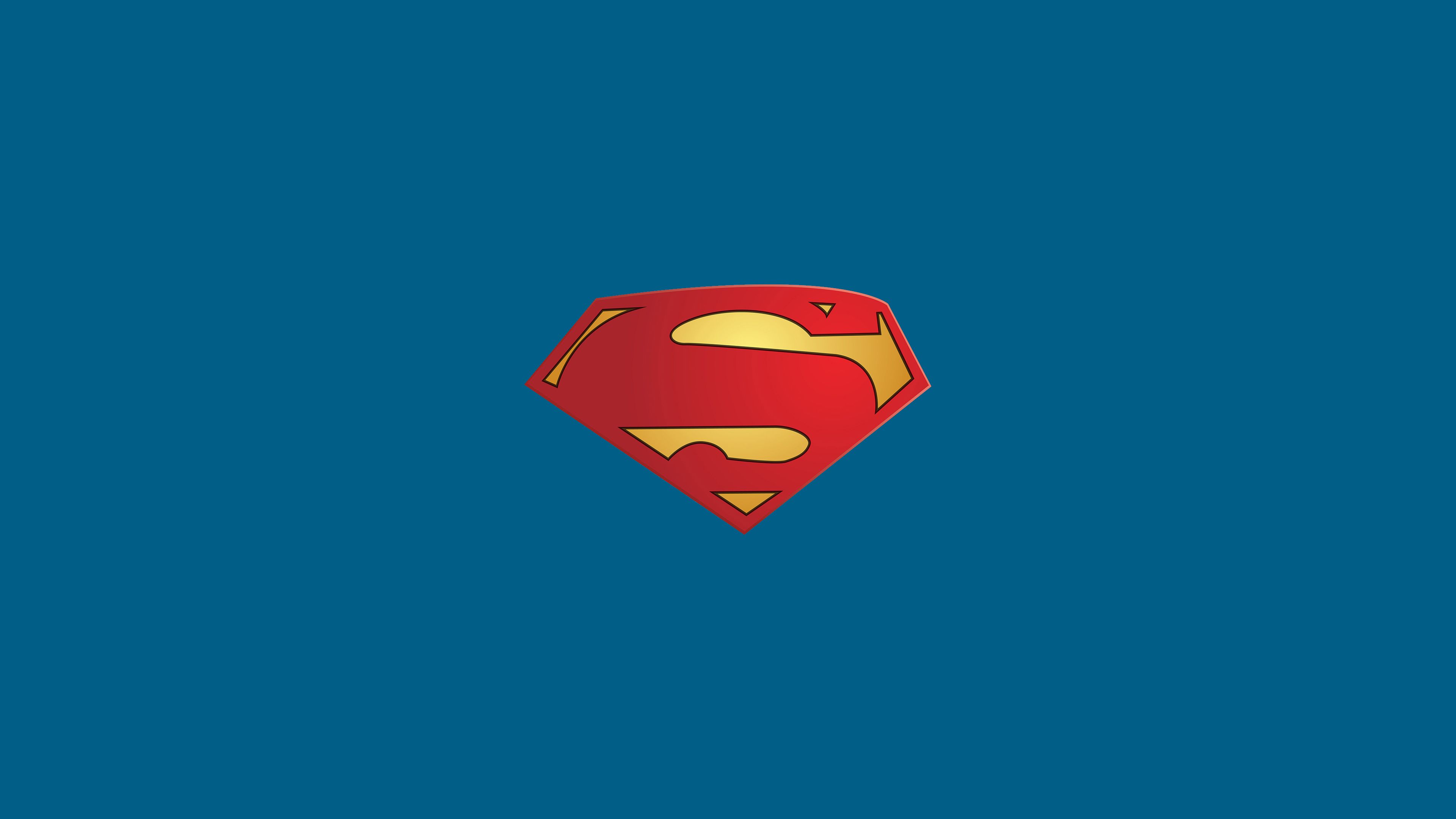 Download Superman, logo, minimal wallpaper, 3840x 4K UHD 16: Widescreen