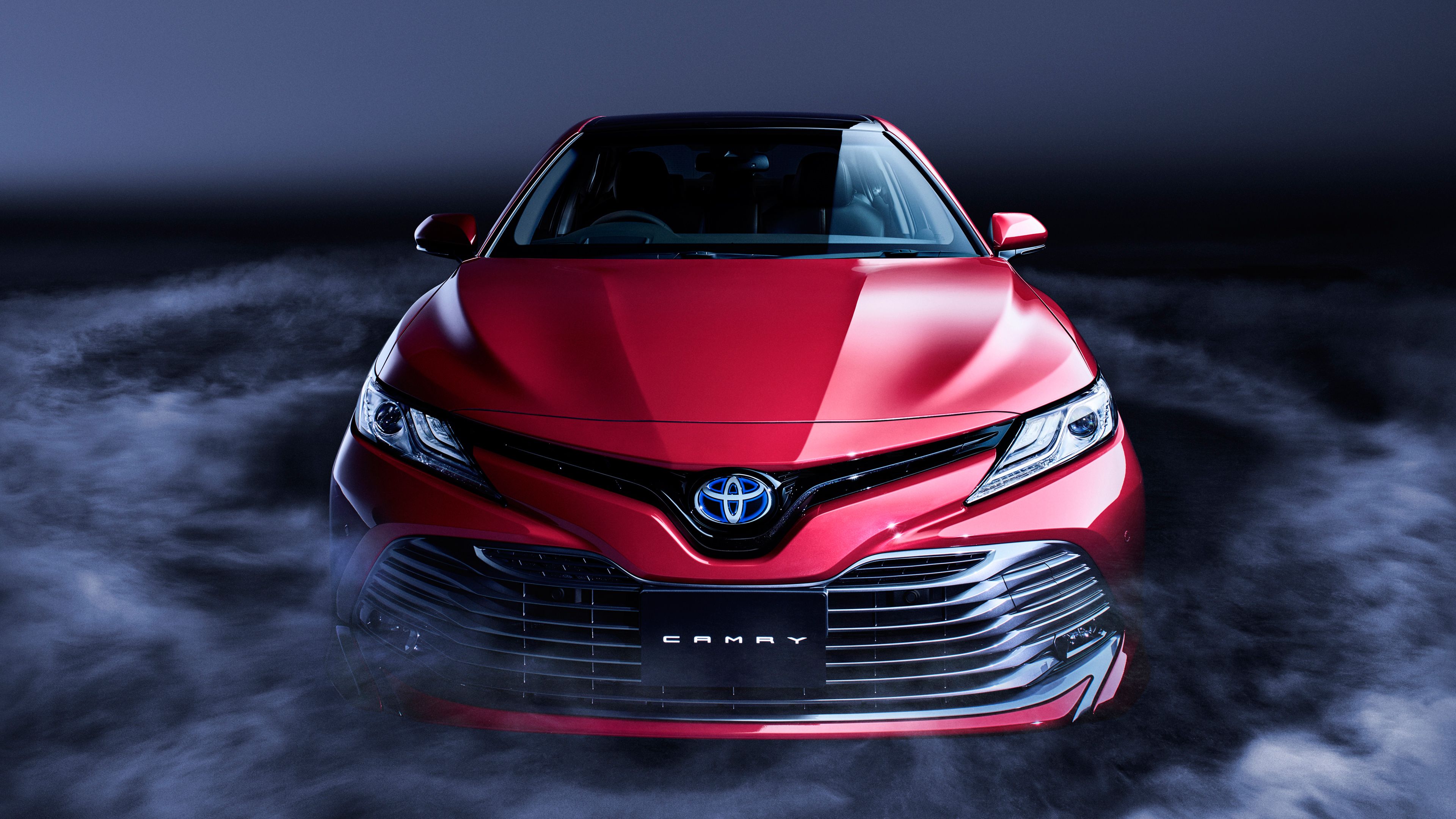 Desktop Wallpaper Toyota Camry, Red Car, Front View, 4k, HD Image, Picture, Background, 94cda5