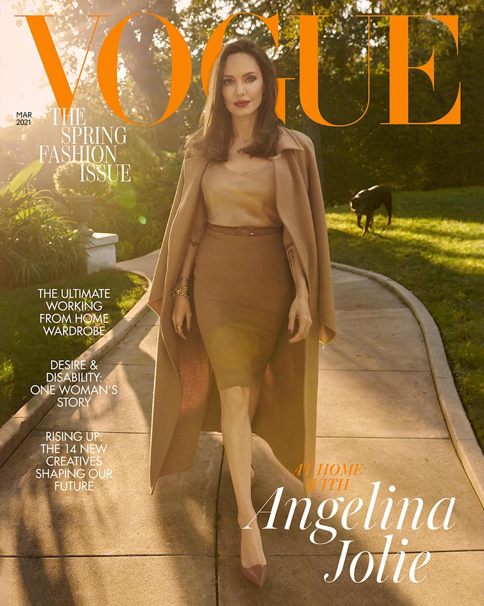 British Vogue releases new pics of Angelina Jolie at home with her kids