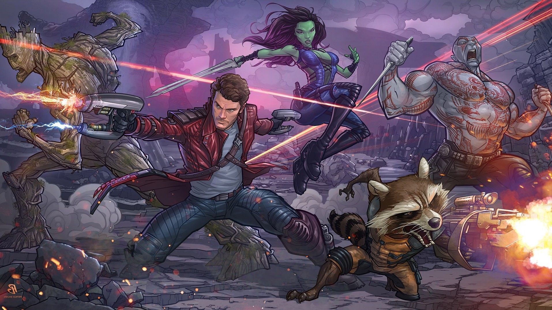 Guardians of the Galaxy Cartoon Wallpaper Free Guardians of the Galaxy Cartoon Background