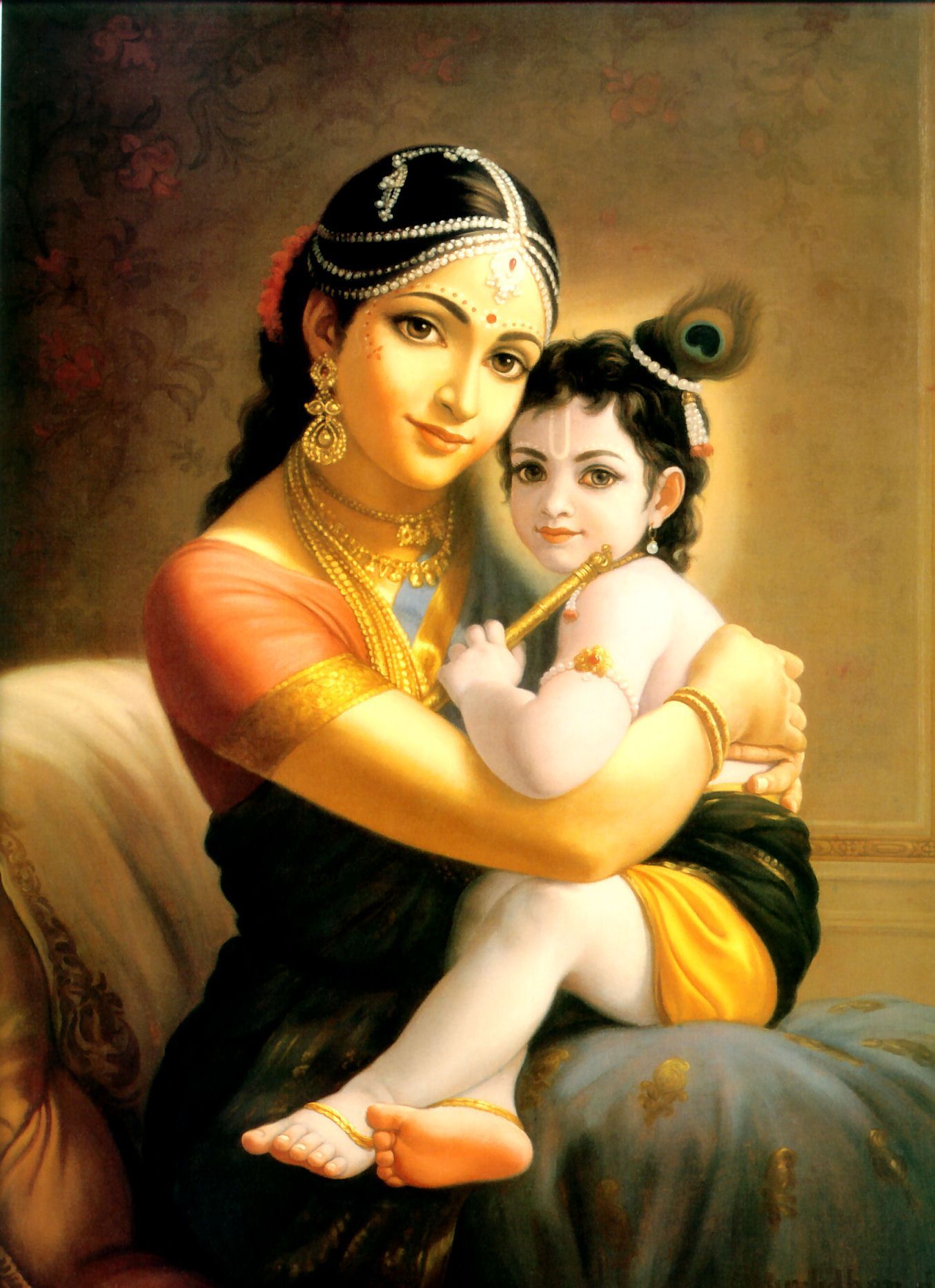 Mother Yasoda Binds Krishna. Yashoda krishna, Baby krishna, Krishna janmashtami