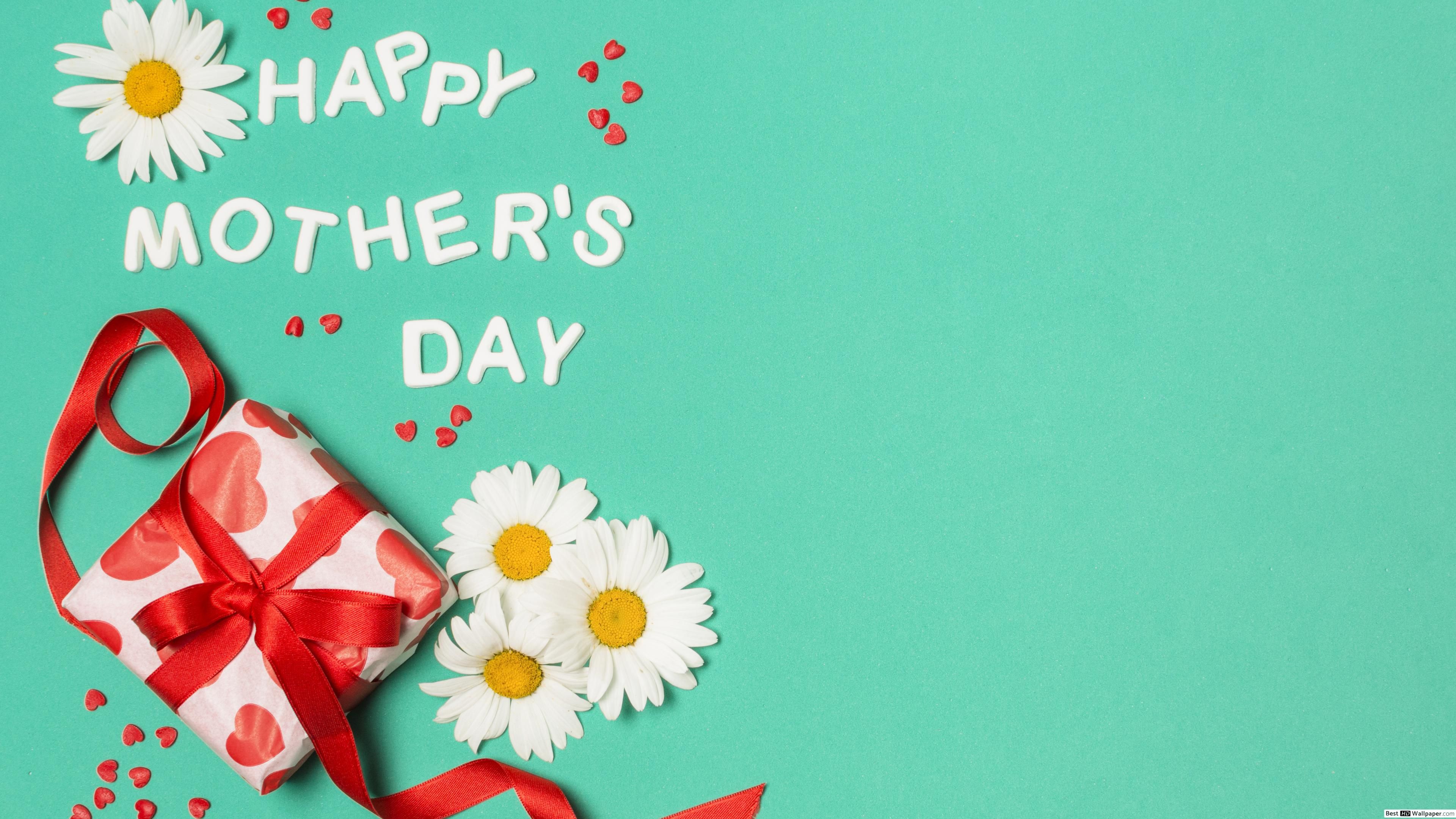 Descargar fondo de pantalla Feliz Día de la Madre fuente del azul Nota HD