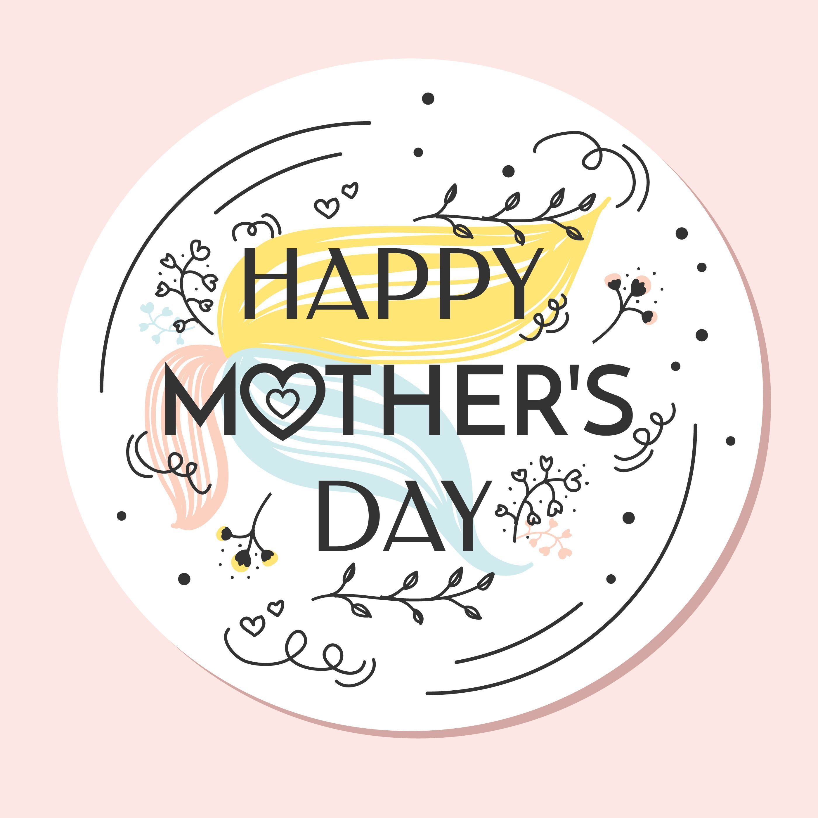 Happy Mothers Day Vector. Choose from thousands of free vectors, clip art designs, icons, and ill. Happy mothers day image, Mothers day image, Happy mothers day