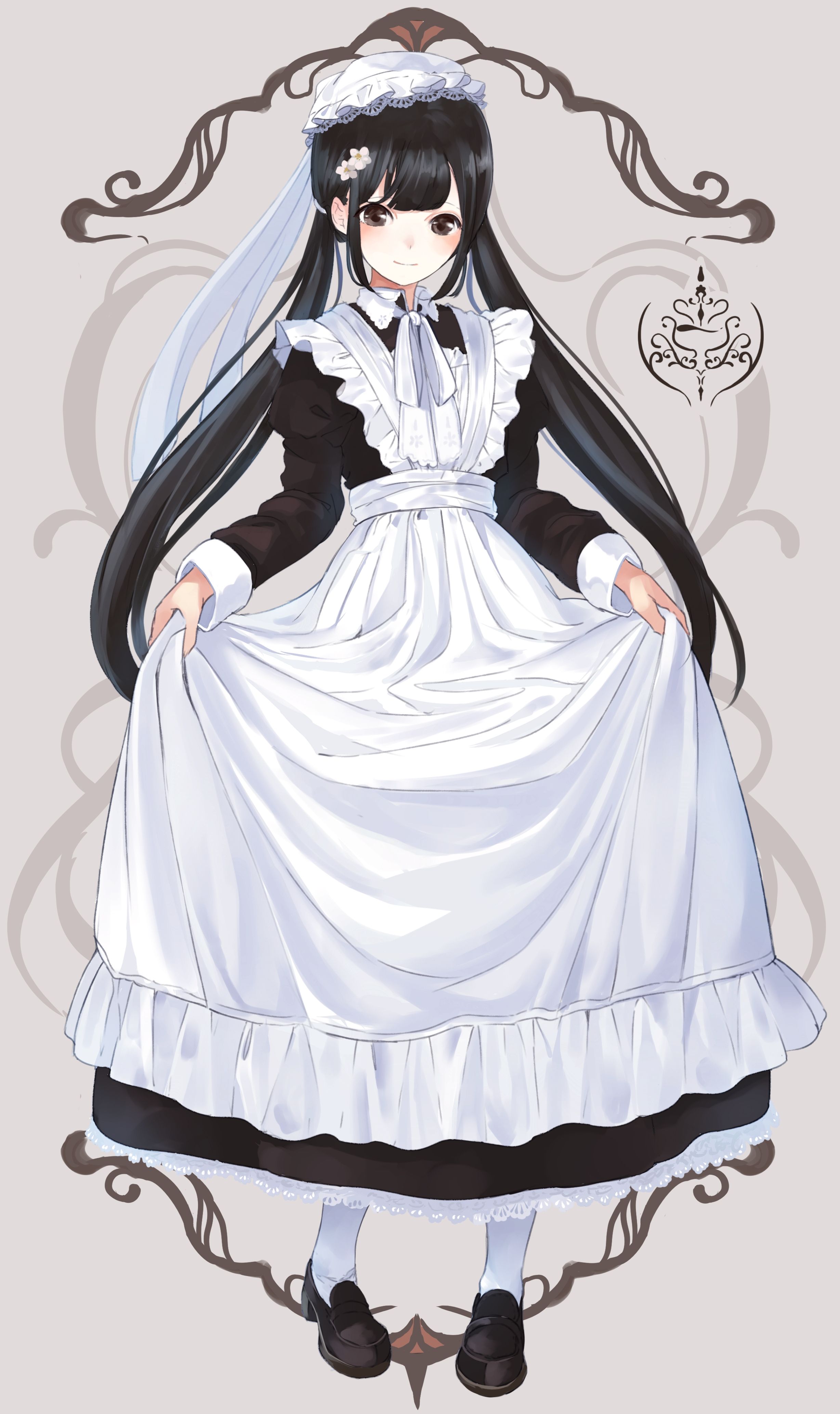 1191806 maid vertical Izayoi Sakuya anime girls maid outfit hair bows  Touhou red eyes apron anime violet hair gloves braids  Rare Gallery  HD Wallpapers