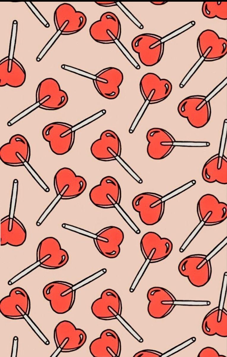 Heart Lollipops wallpaper. iPhone wallpaper pattern, Phone wallpaper patterns, Cute patterns wallpaper