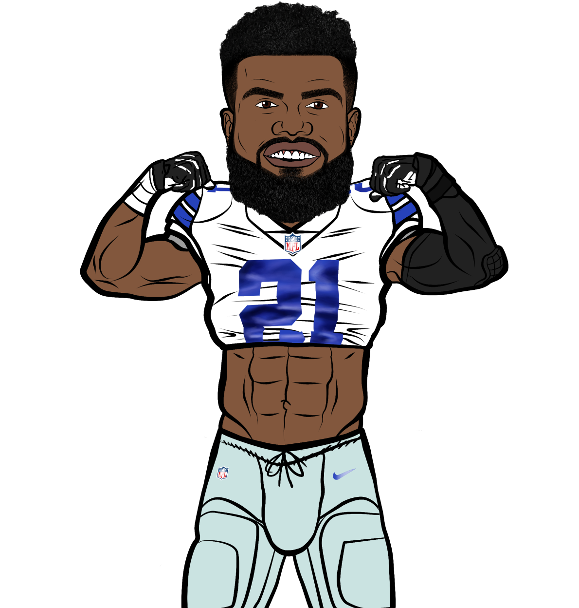 Ezekiel Elliott Cartoon Dallas Cowboys