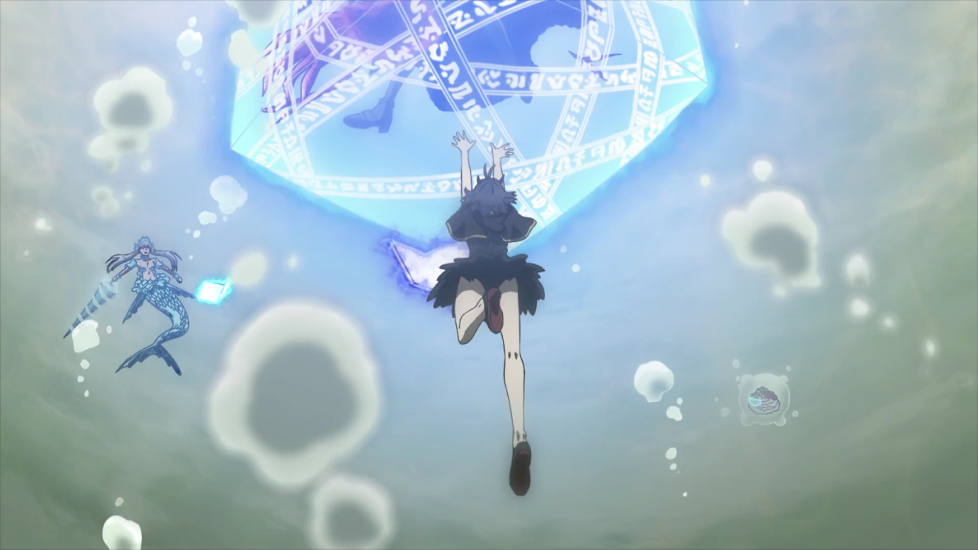 Lolopechka, Noelle Silva, dan Secre Swallowtail vs. Vanica Zogratis dan Megicula. Black Clover Indonesia