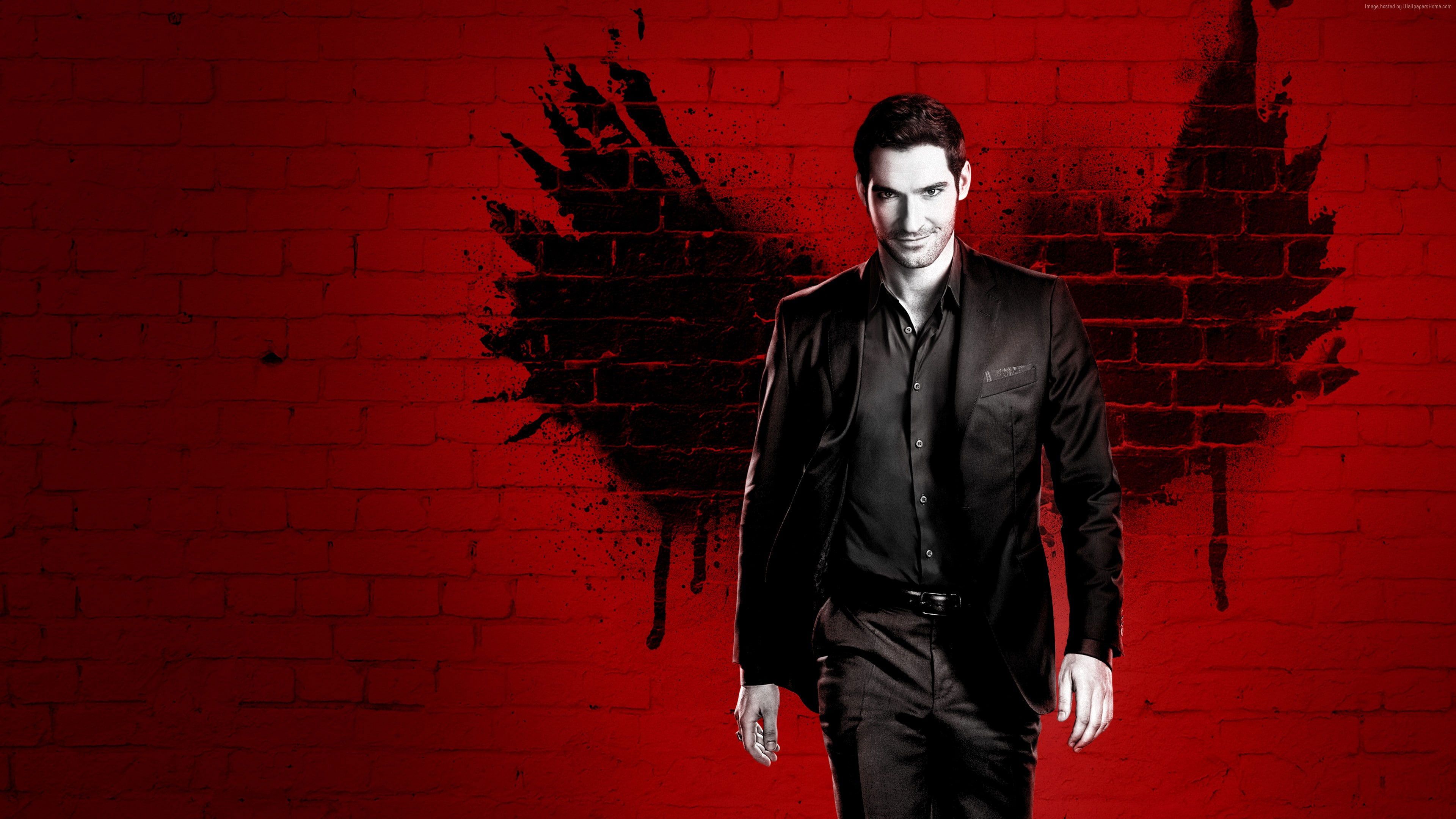 Tom Ellis wallpaper, Lucifer Season 3, TV Series, 4k. Lucifer, HD wallpaper, Lucifer wings