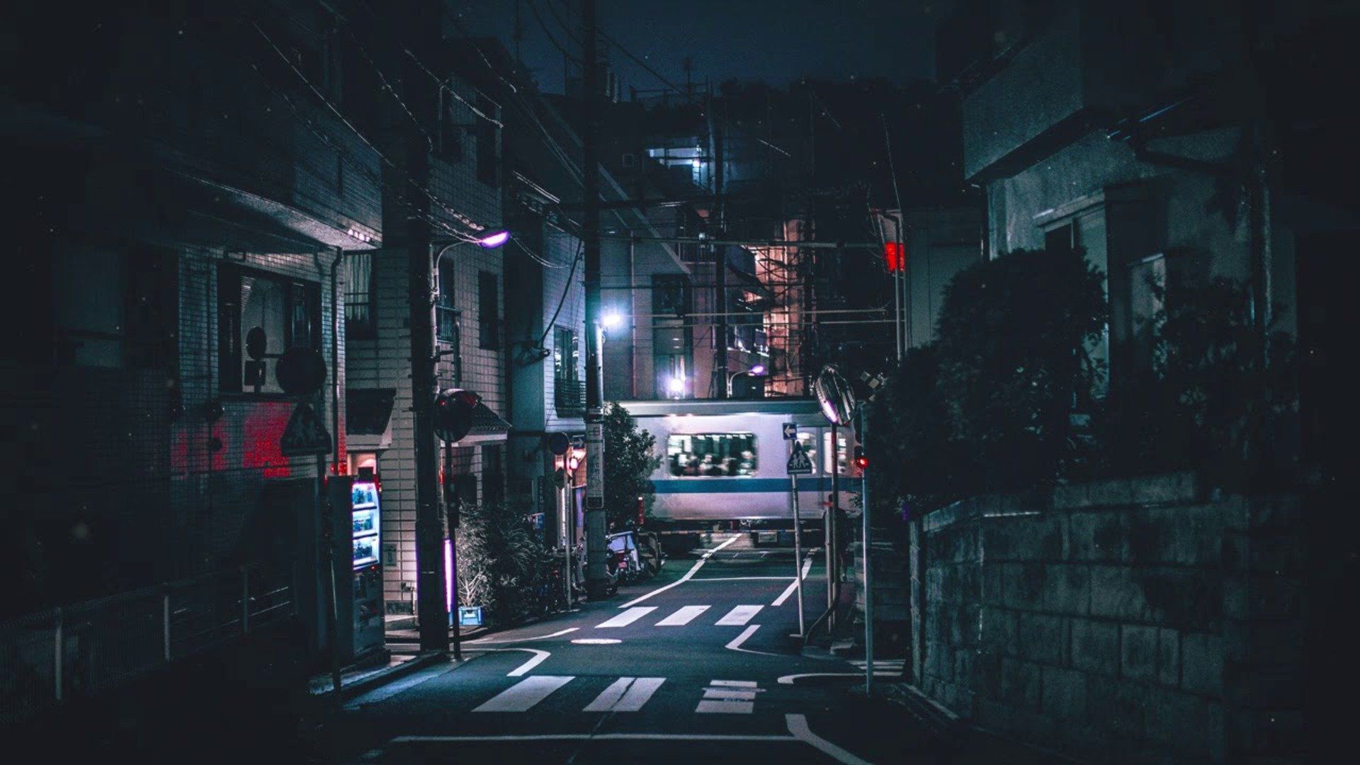 Street During Nighttime HD Dark Aesthetic Wallpaper