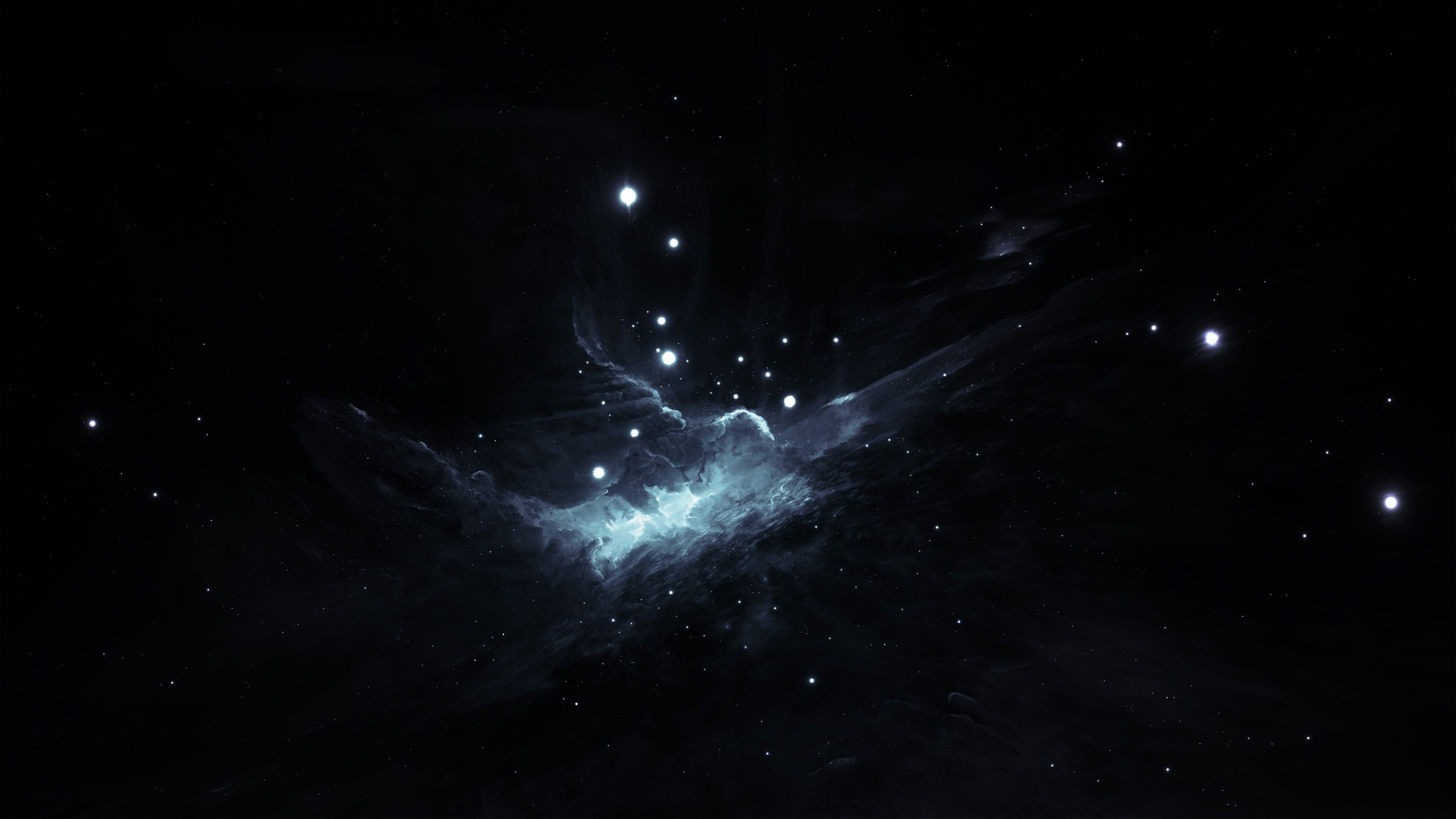 Download 3840x2400 wallpaper space, dark, clouds, galaxy, abstract, 4k, ultra HD 16: widescreen, 3840x2400 HD image, background, 5242
