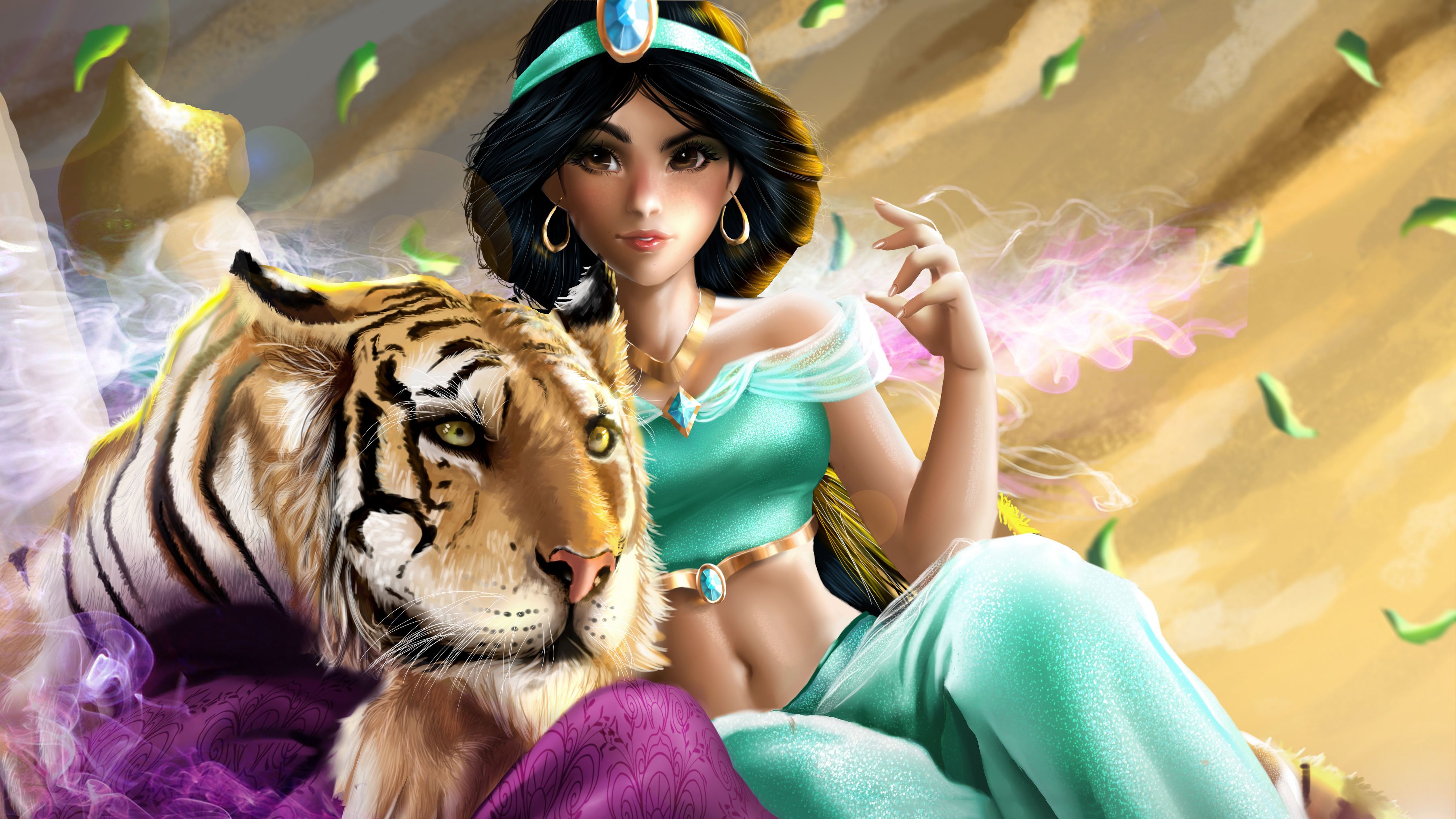Jasmine And Rajah 4k Art, HD Movies, 4k Wallpaper, Image, Background, Photo and Picture