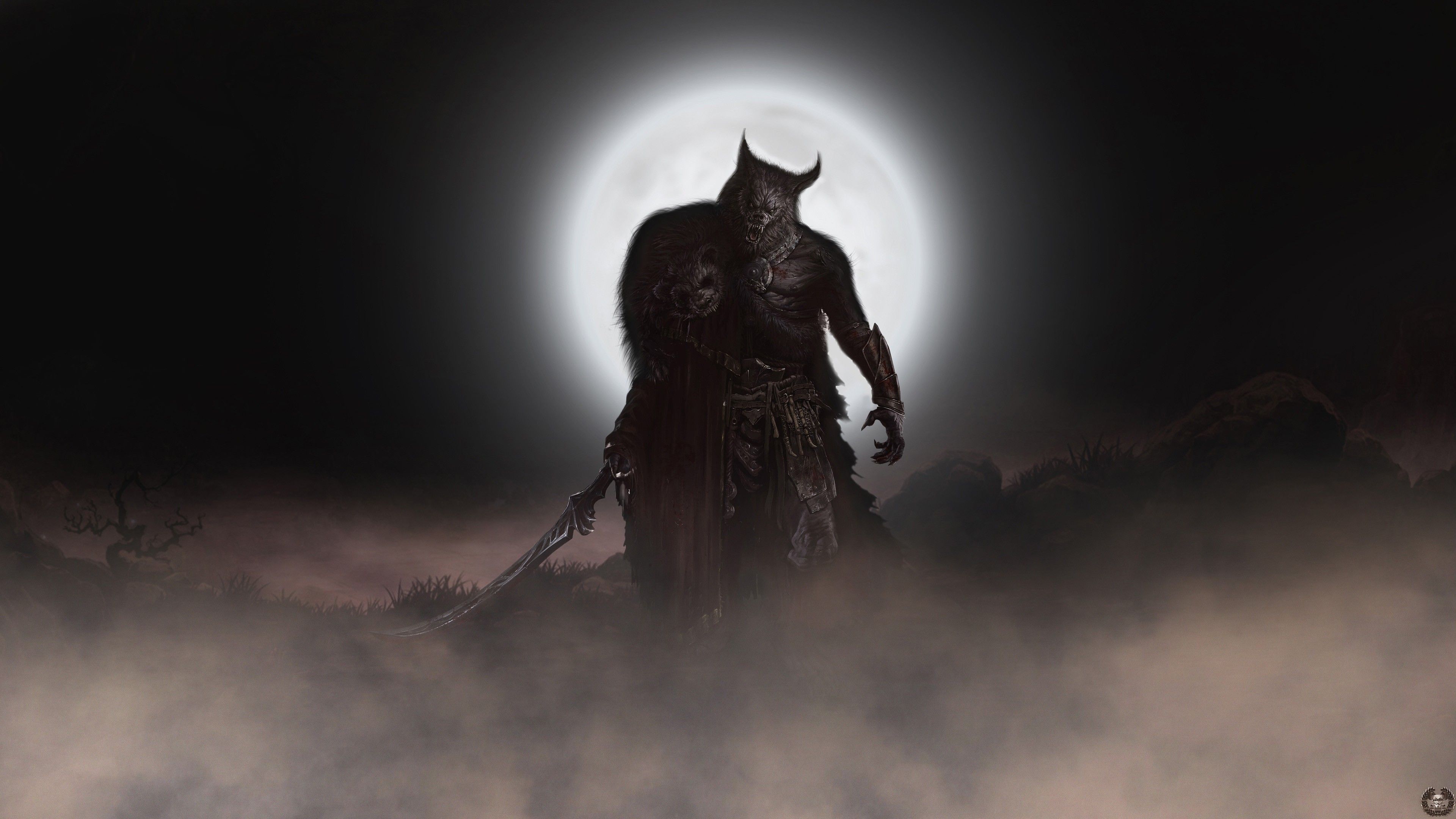 Dark Werewolf 4K HD Wallpaper