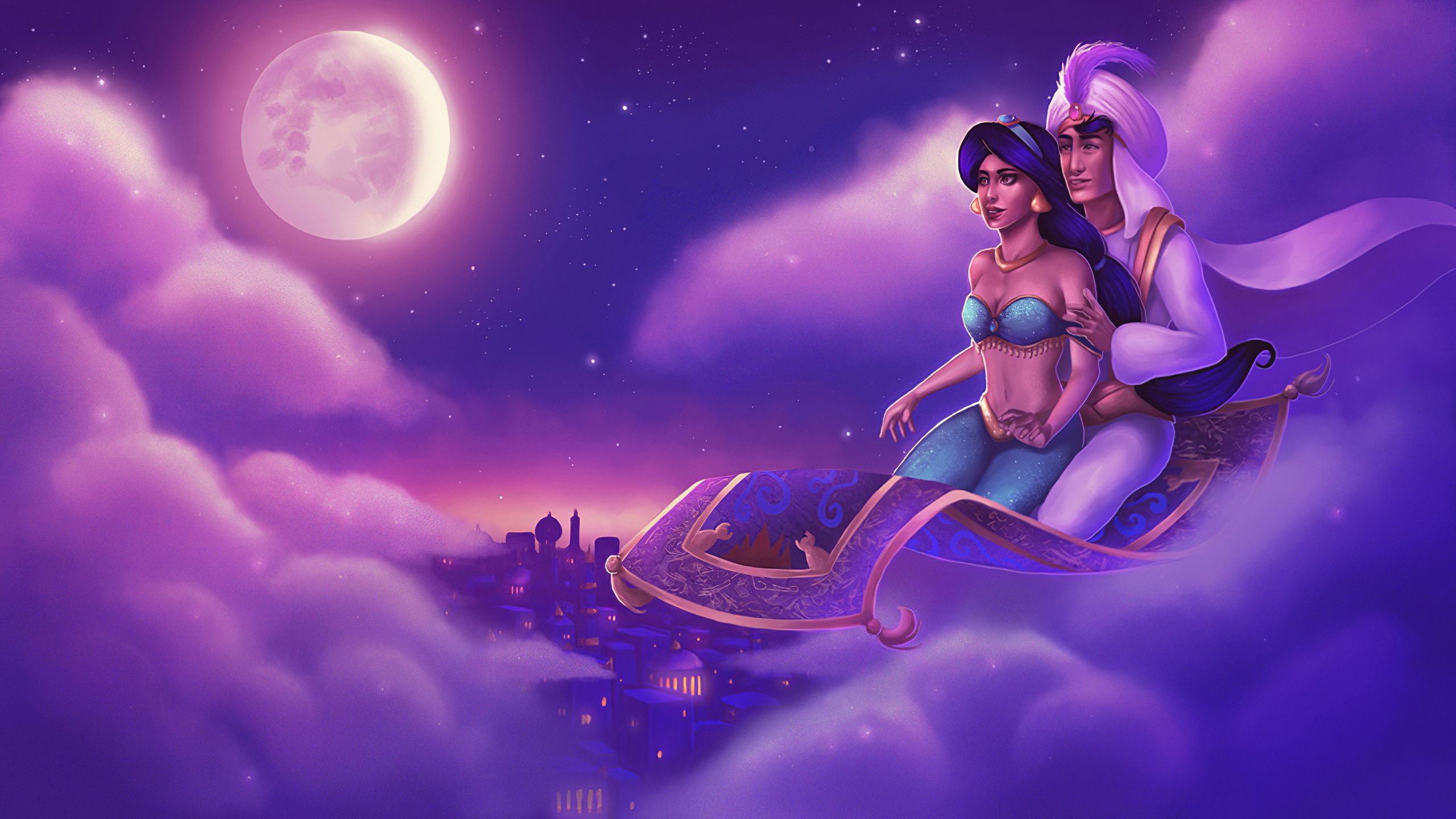 Aladdin Jasmine 1440P Resolution HD 4k Wallpaper, Image, Background, Photo and Picture