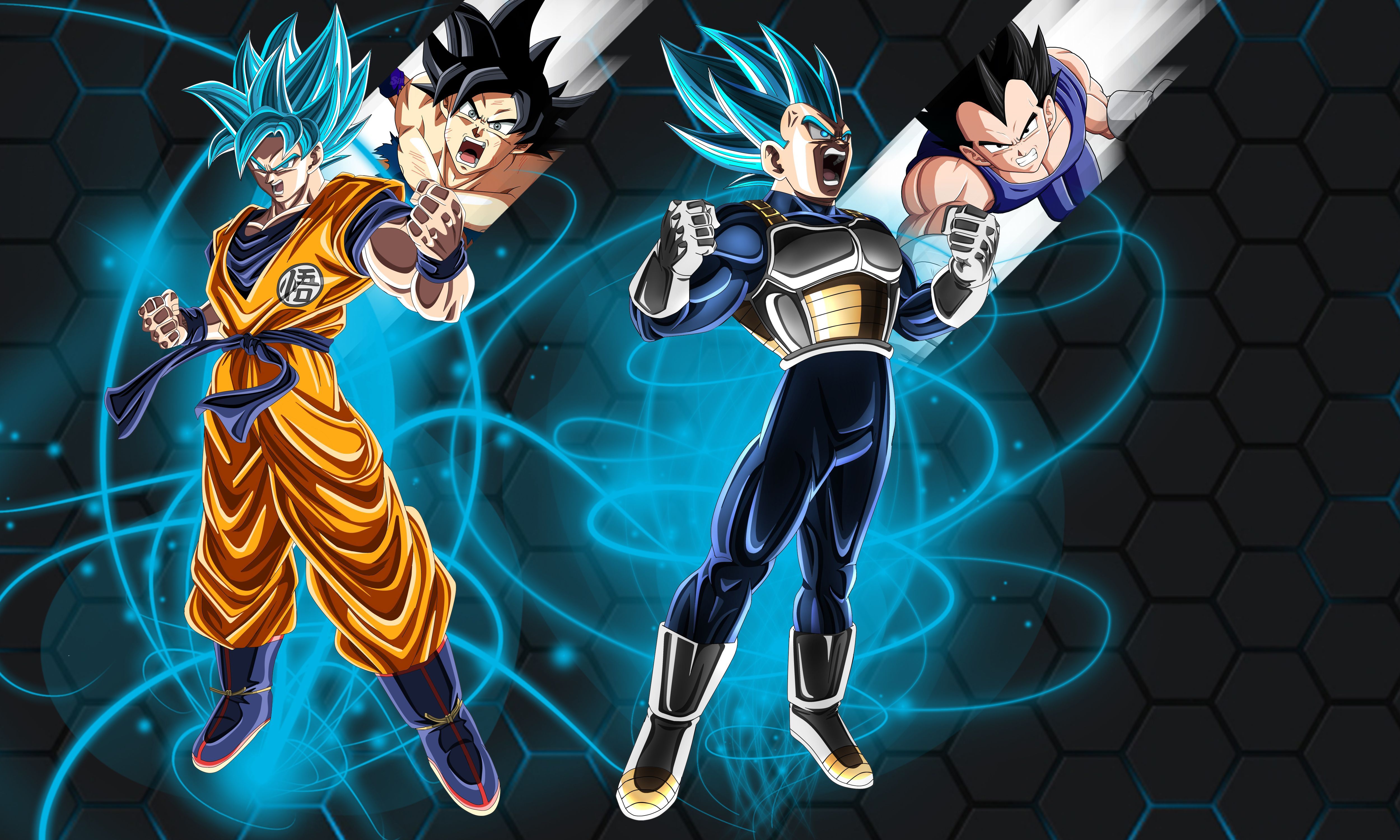 Dragon Ball, Vegeta, 4K, Son Goku, Super Saiyan Blue, Dragon Ball Super