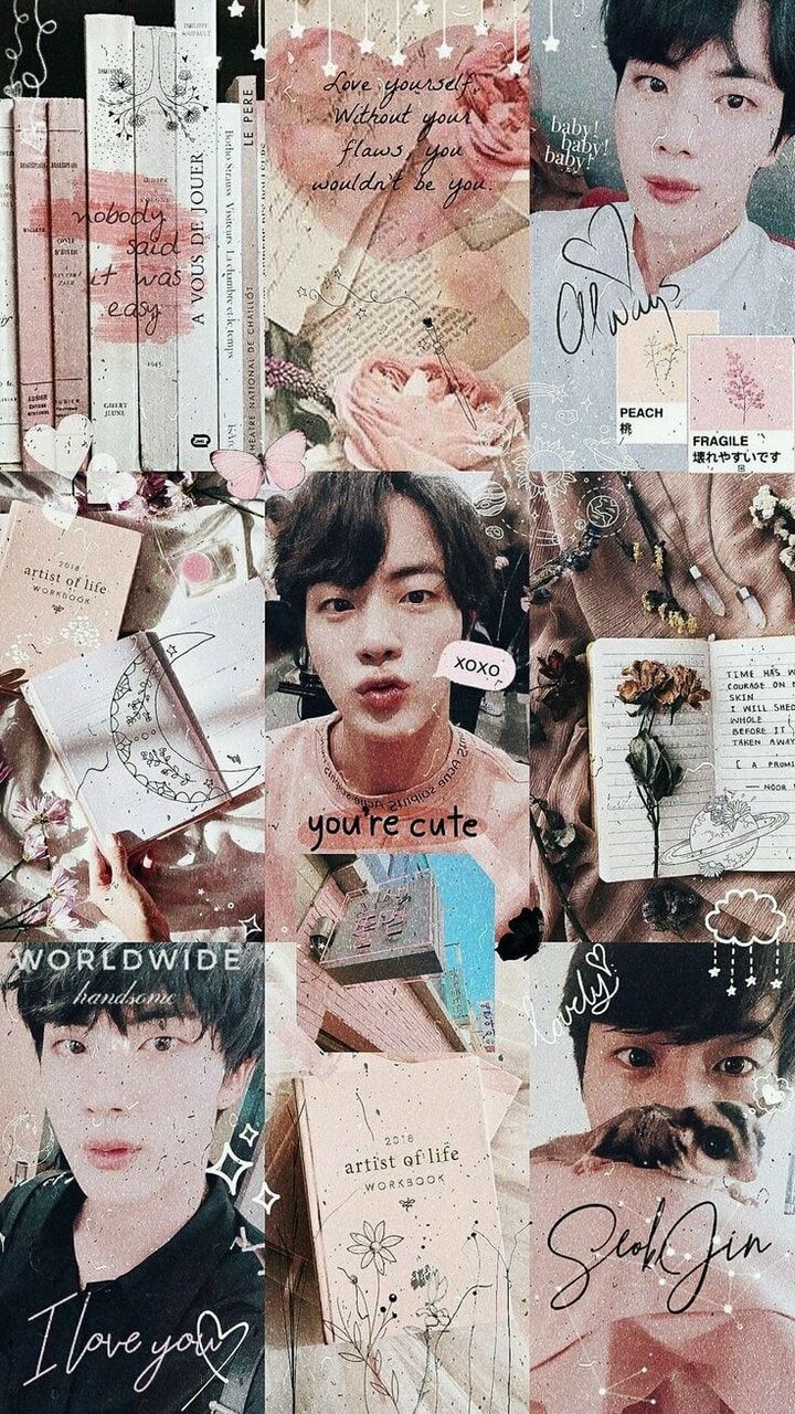 aesthetics, kim seokjin and collages