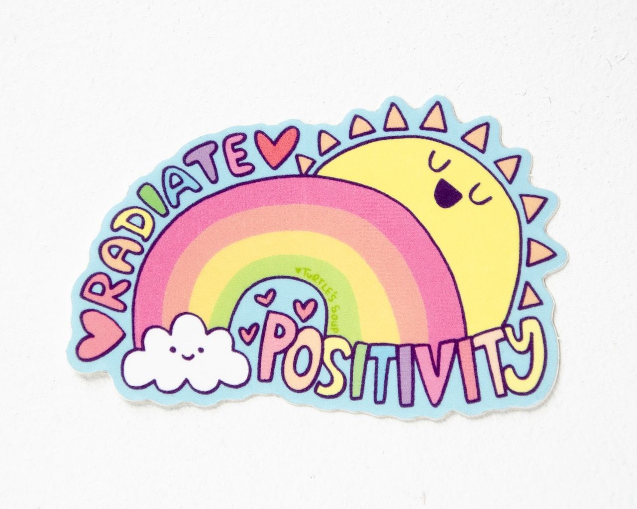 Stationery Radiate Positivity Rainbow Sticker Handmade Products