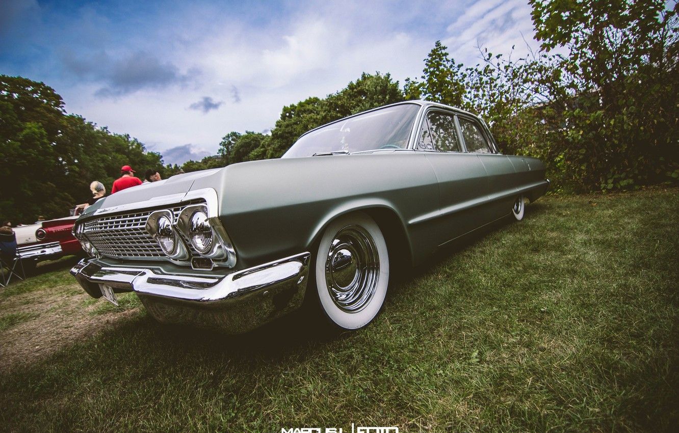 Wallpaper Chevrolet, grey, Impala, 1963, Stance, Low Ride image for desktop, section chevrolet