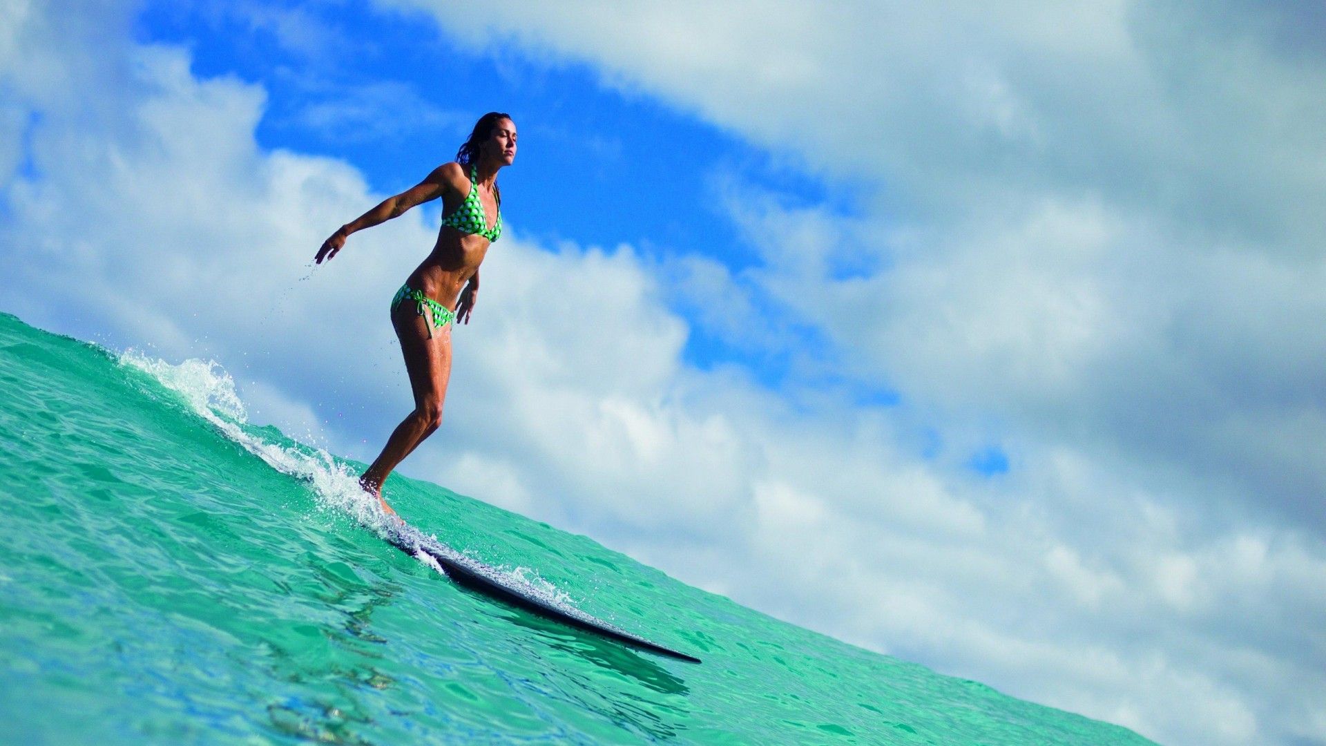 Surfing Girl Wallpaper HD
