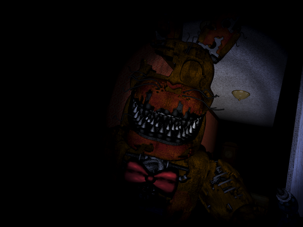 Apparently During The First Frame Of His Jumpscare, Jack O Bonnie Isn't Lit Up. Creepy