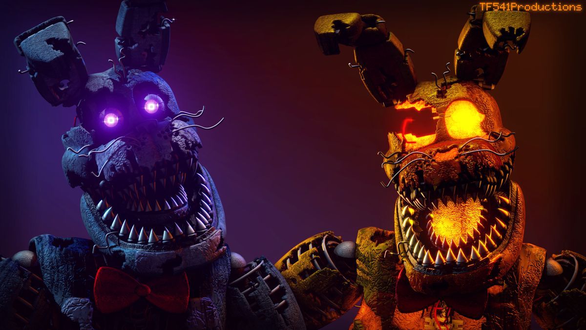 Nightmare Bonnie and Jack O Bonnie by TF541Productions. Five nights at freddy's, Fnaf, Fnaf wallpaper