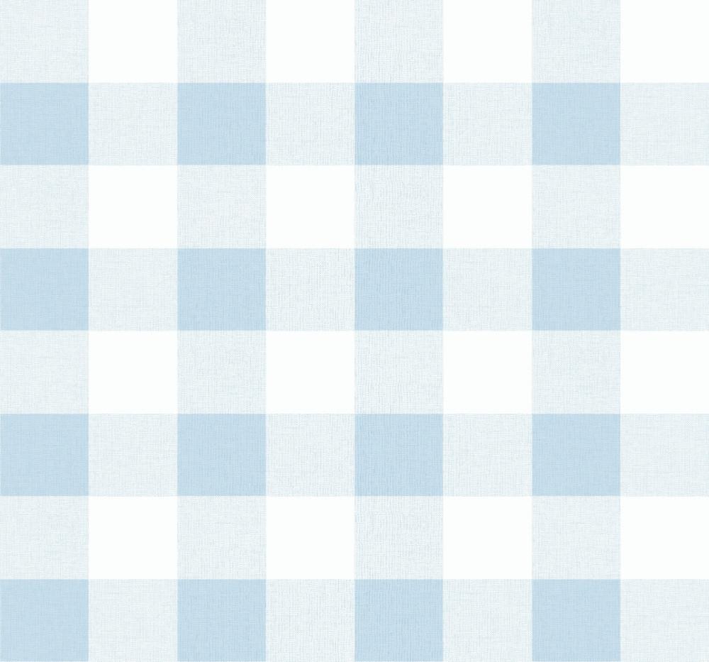 Picnic Plaid Wallpaper in Blue Oasis from the Beach House Collection b