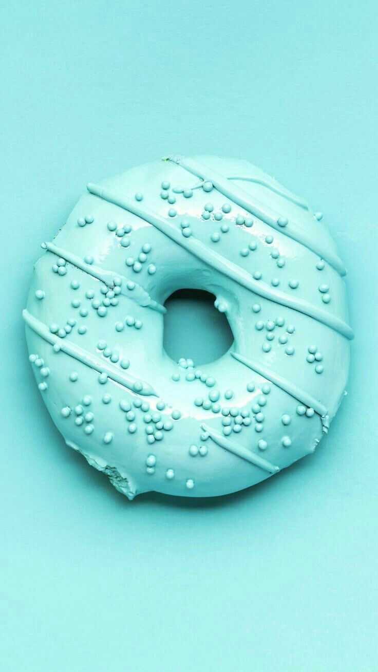 Donut time!. #blueaesthetic #allthingsblue #bluecolor #bluephotography. Blue wallpaper iphone, Turquoise wallpaper, Light blue aesthetic