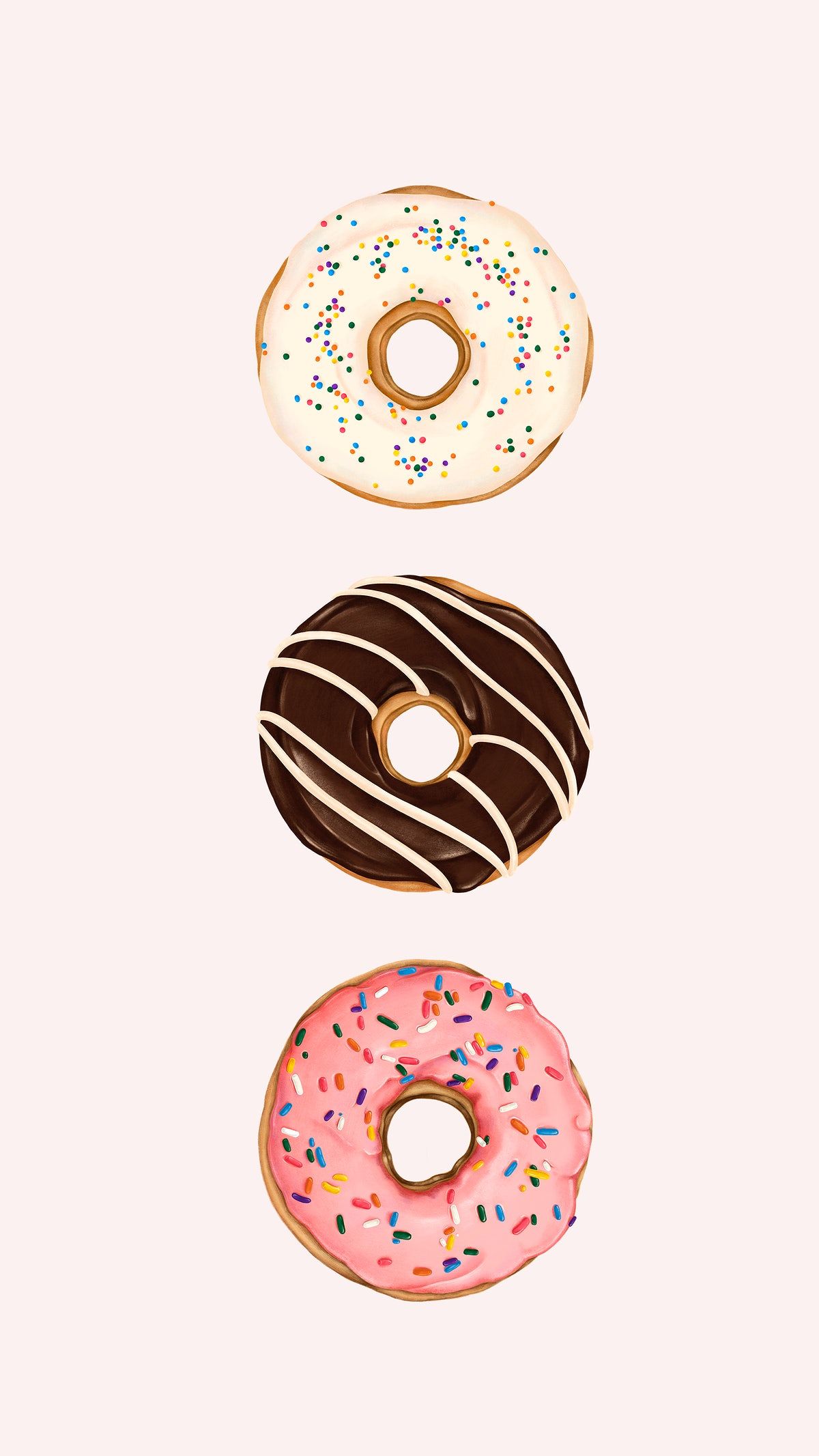 Donuts patterned mobile background
