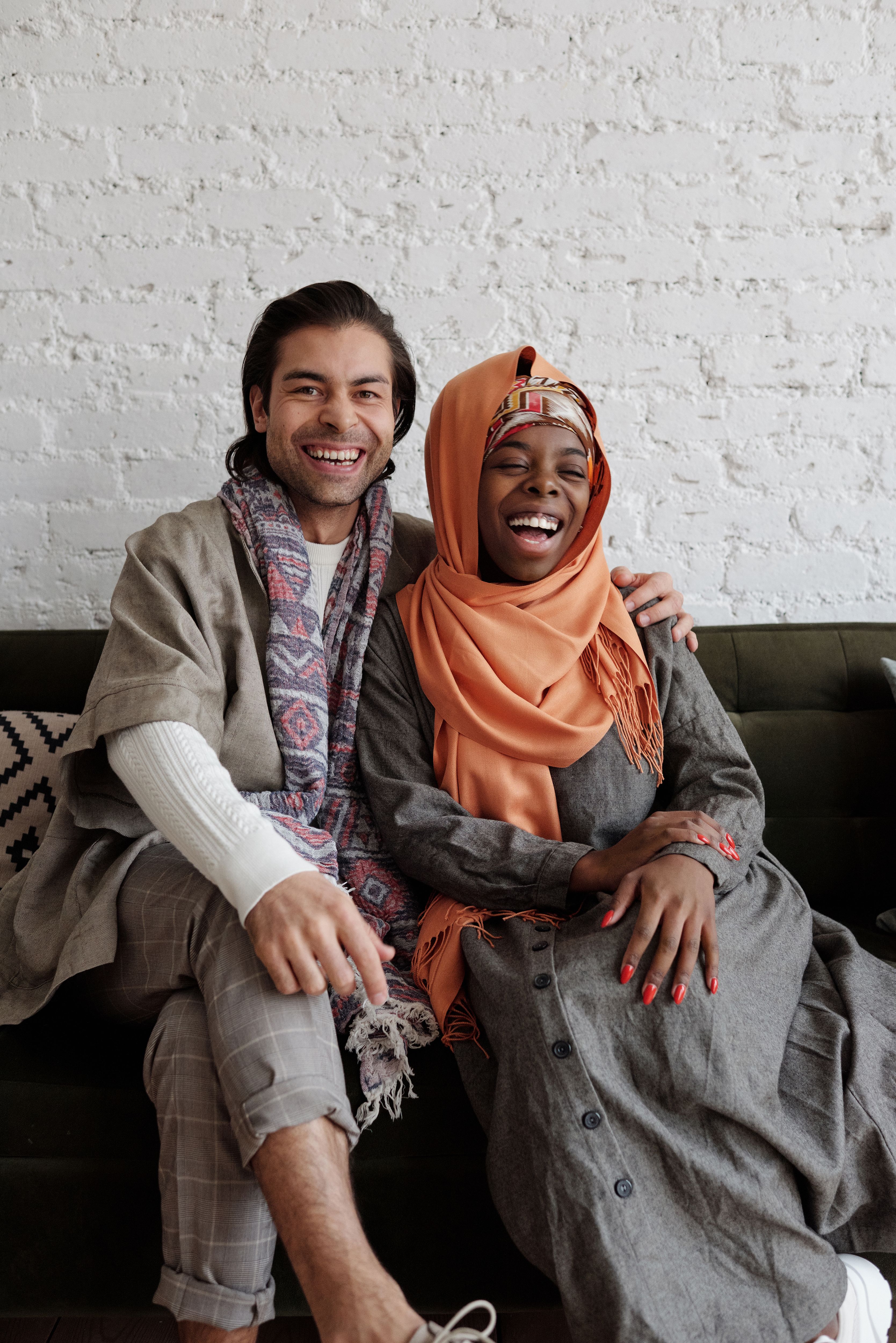 Portrait of Muslim Couple Laughing · Free