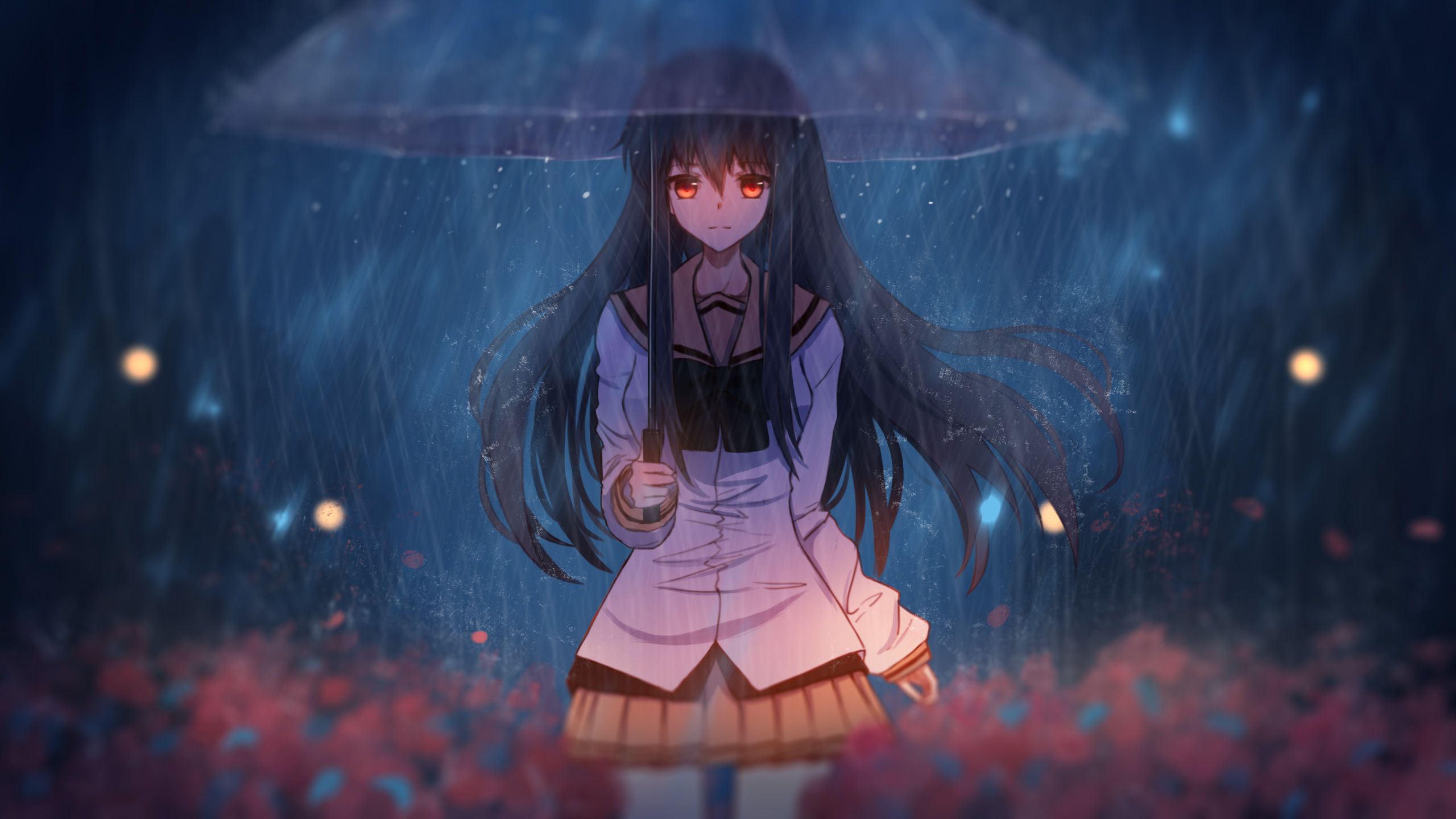 Anime Girl Umbrella Wallpaper