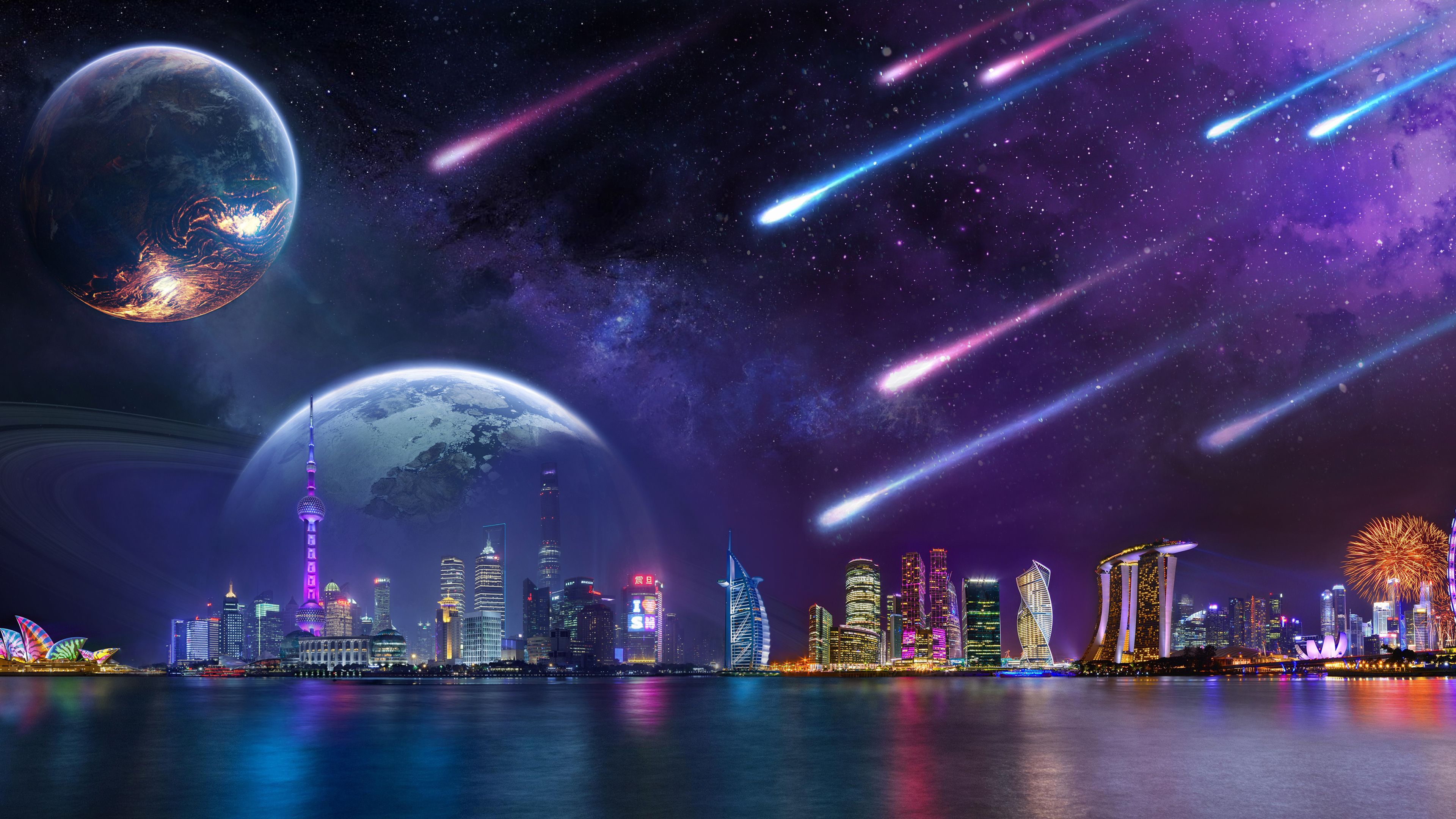 Stellar City 4K Wallpaper