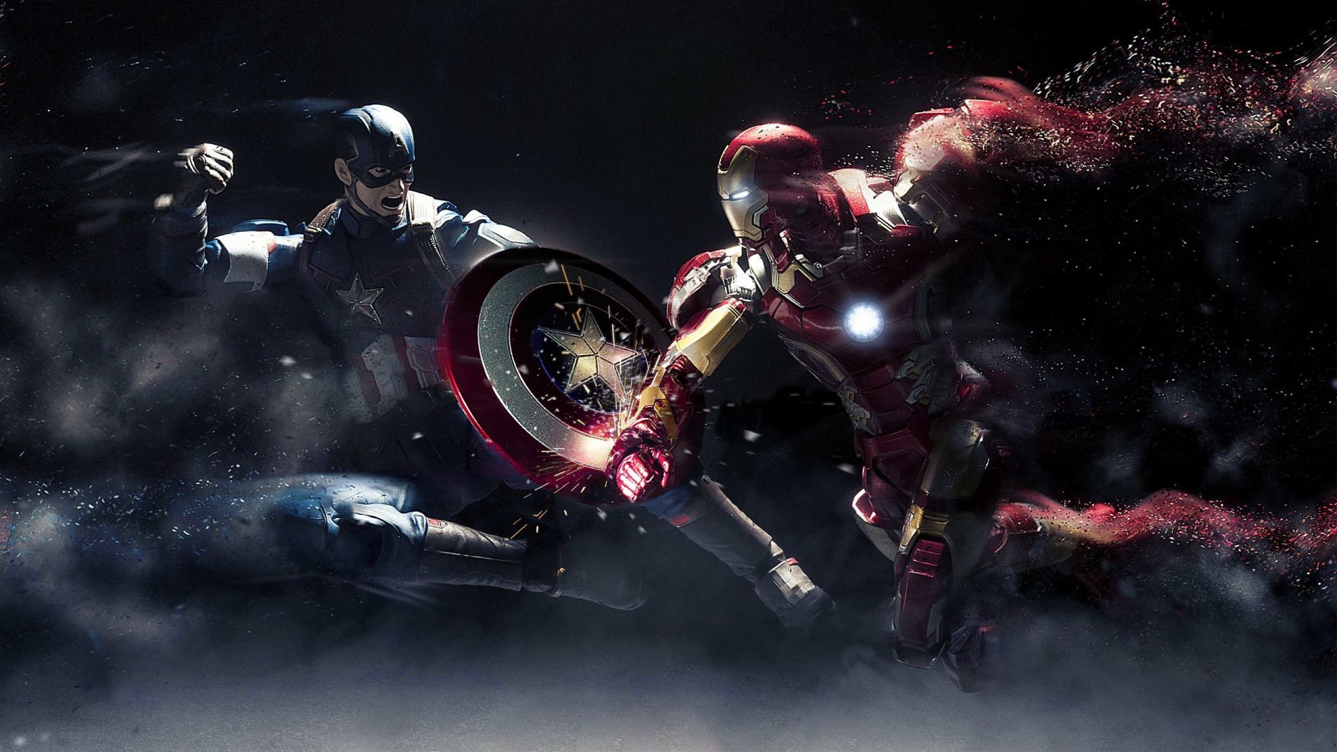 Captain America Vs Iron Man wallpaper in 1920x1080 resolution