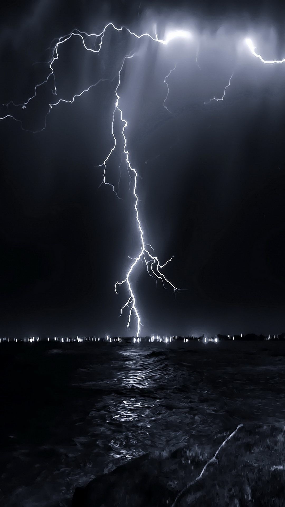 Thunder, Lightning, Thunderstorm, Sky, Nature, Water, HD HD Wallpaper