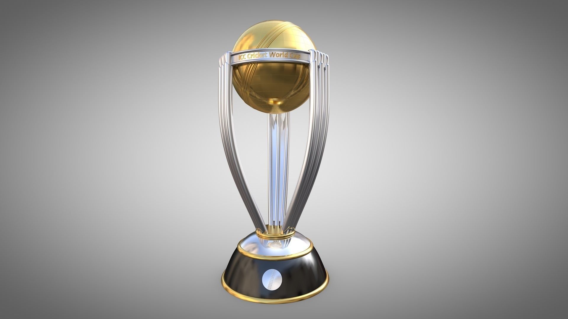 World cup cricket trophy 3D asset