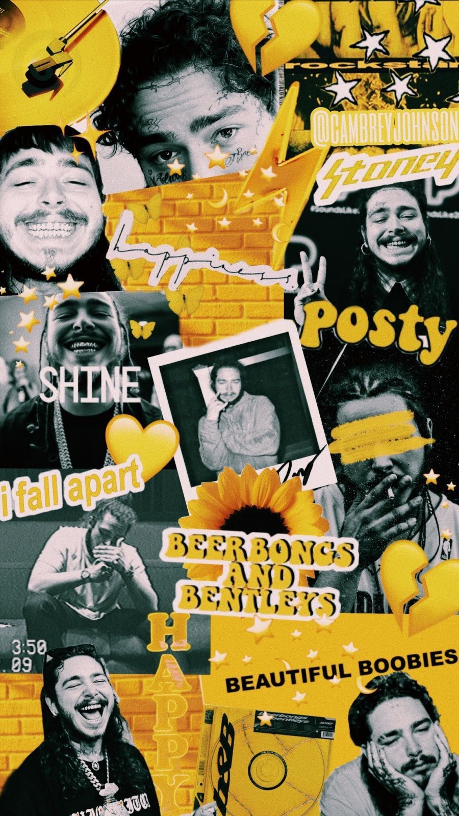 Photo by cambreyjohnson. VSCO /vsco. Post malone wallpaper, Collage background, Post malone