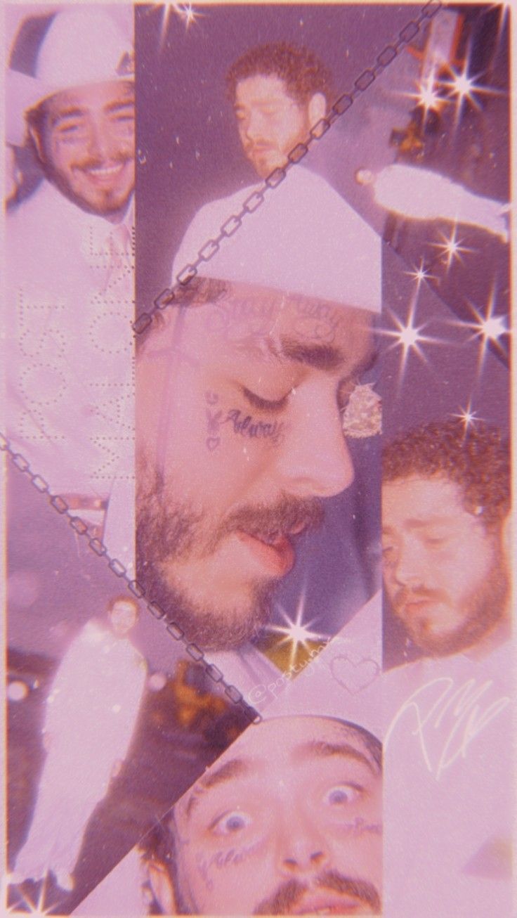 Posty Pink #wallpaper. Post malone wallpaper, Picture collage wall, Photo wall collage