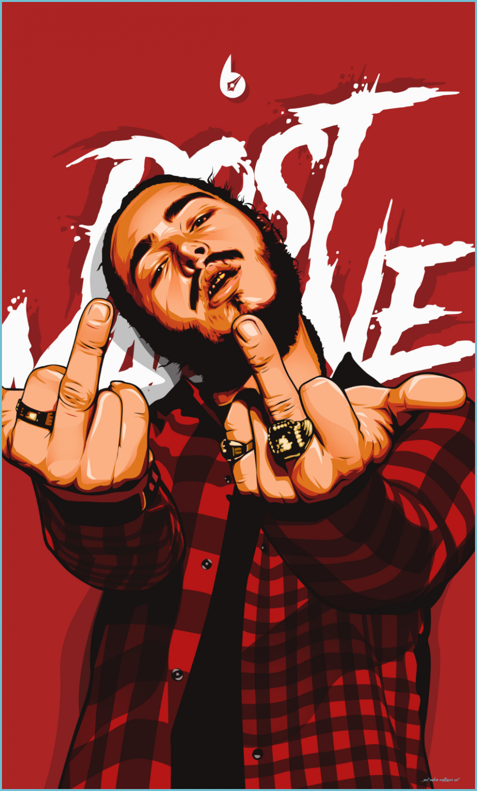 Post Malone Digital Art 114k IPhone HD 114k Wallpaper Malone Wallpaper Art