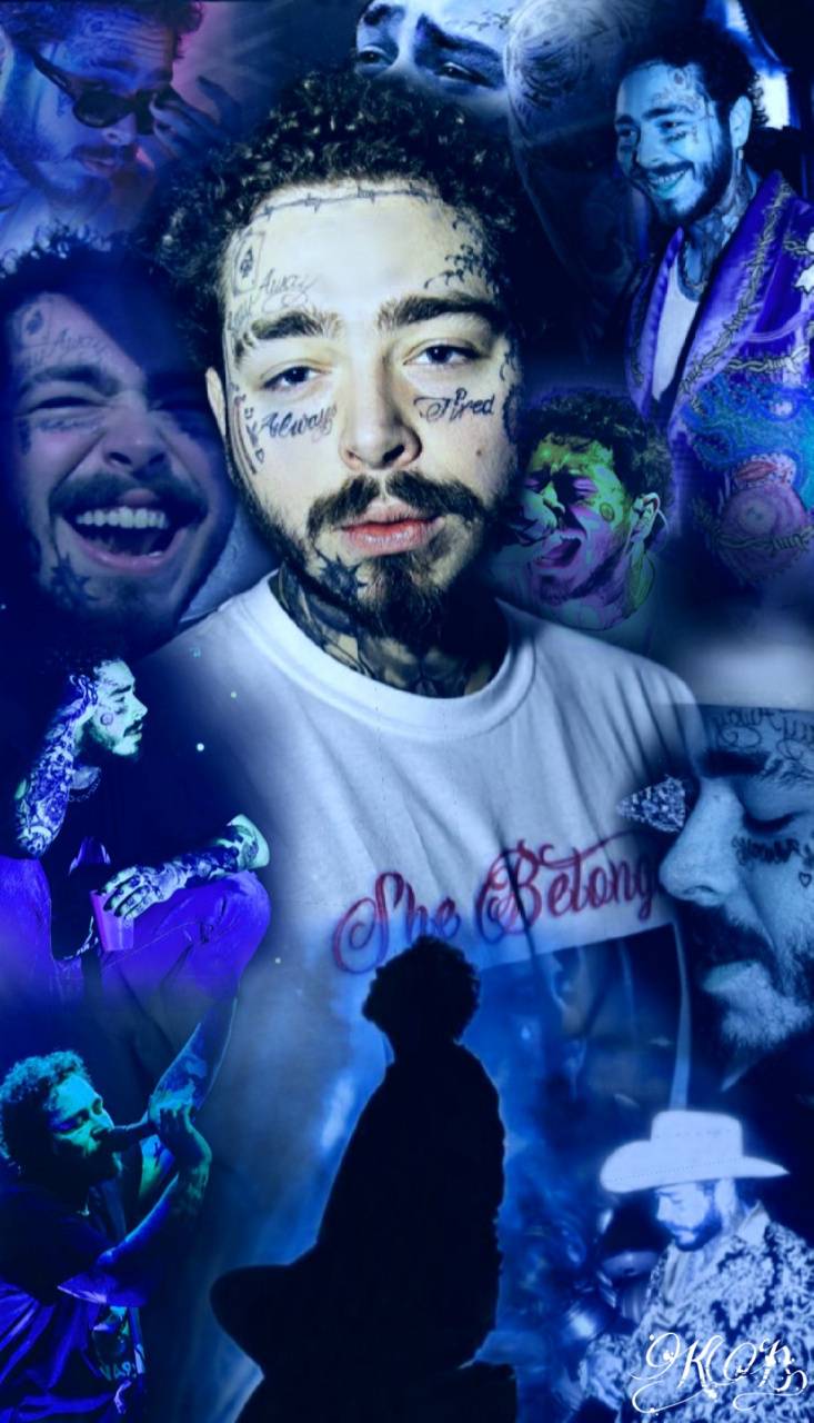 Post malone blue wallpaper