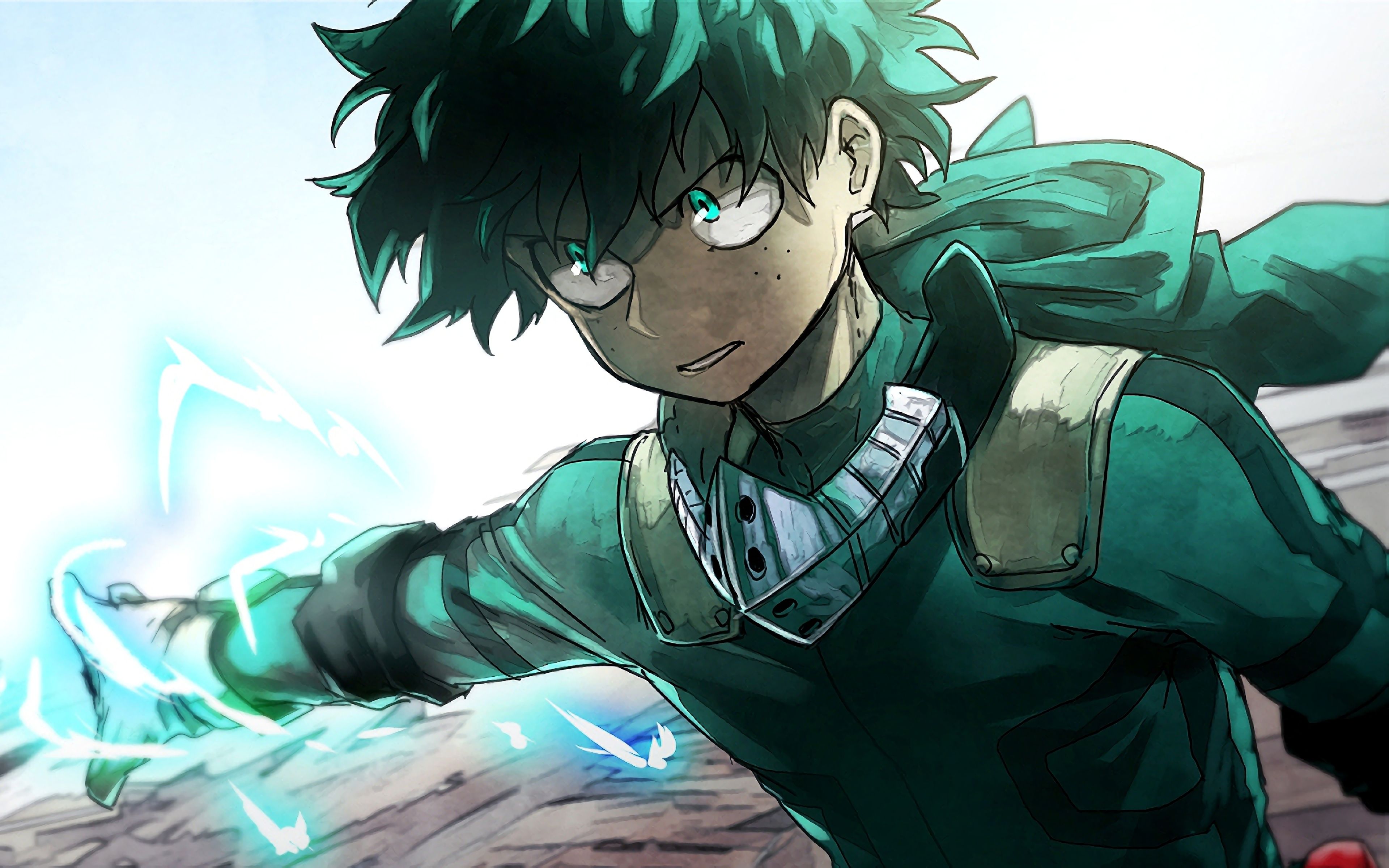 Download wallpaper Izuku Midoriya, 4k, Boku no Hero Academia, artwork, manga, My Hero Academia for desktop with resolution 3840x2400. High Quality HD picture wallpaper