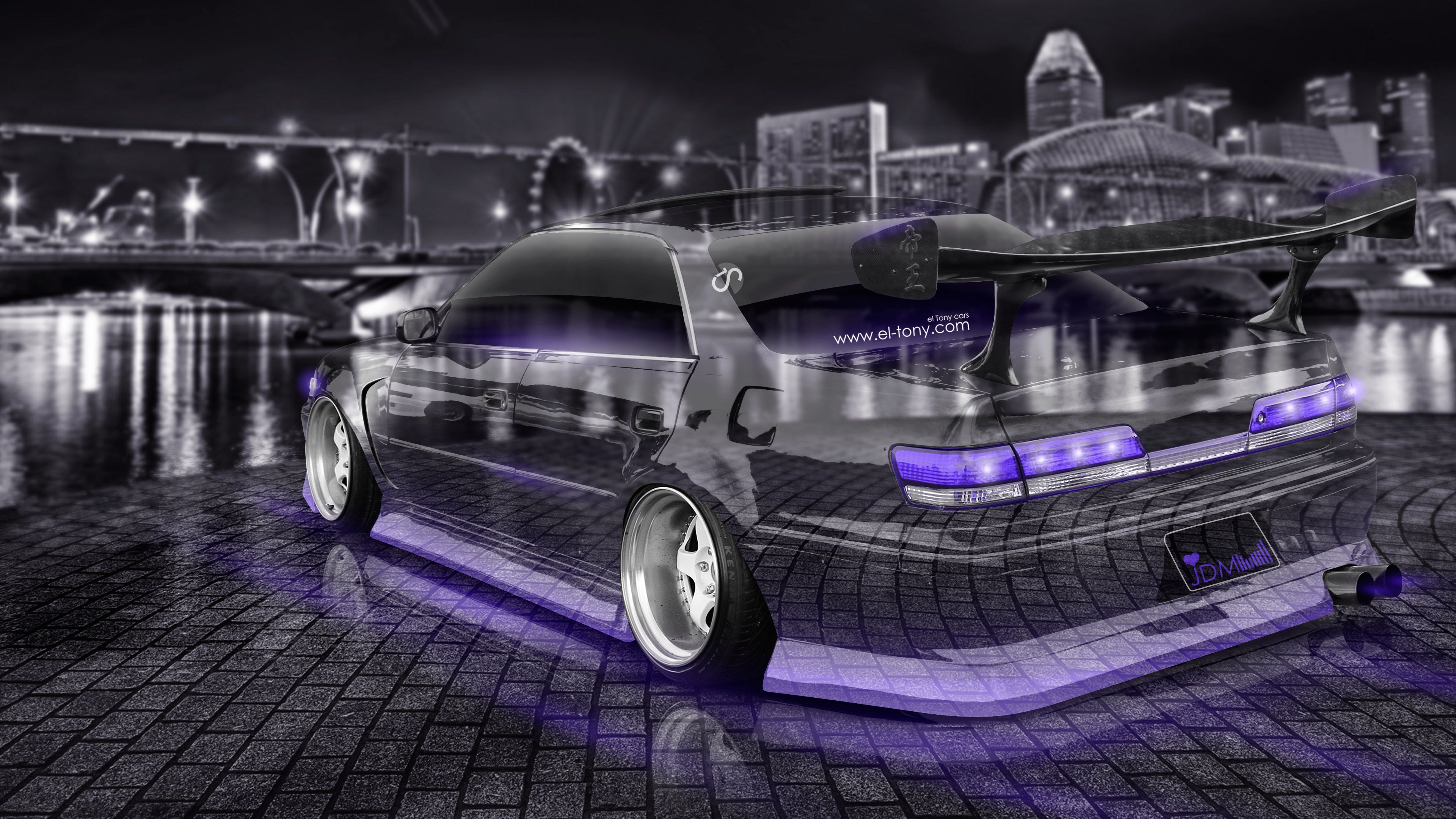 Toyota Mark2 JZX100 JDM Tuning 3D Crystal Night City Car 2015 el Tony