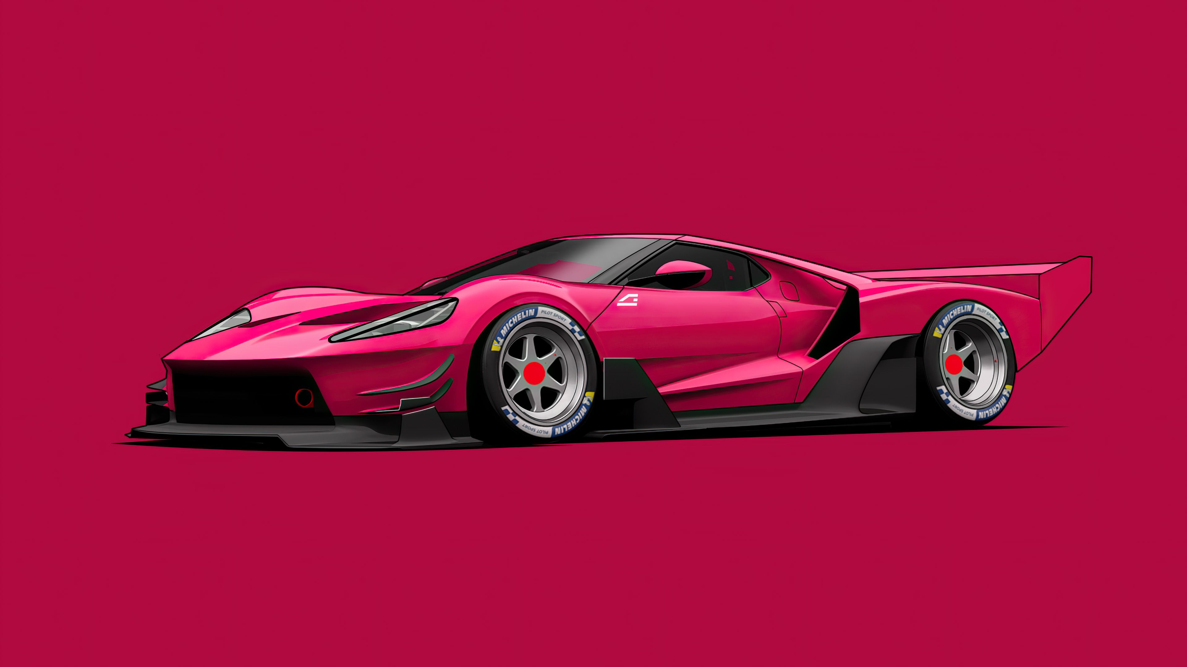 Ford GT C Vgt Minimal Red 4k, HD Cars, 4k Wallpaper, Image, Background, Photo and Picture