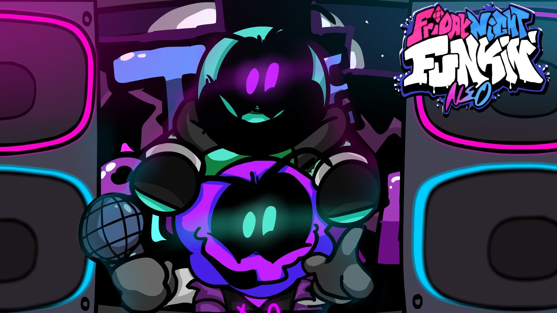 Friday Night Funkin' Neo's some promo art Made by Moisty featuring the Spooky kids and their new outfits!