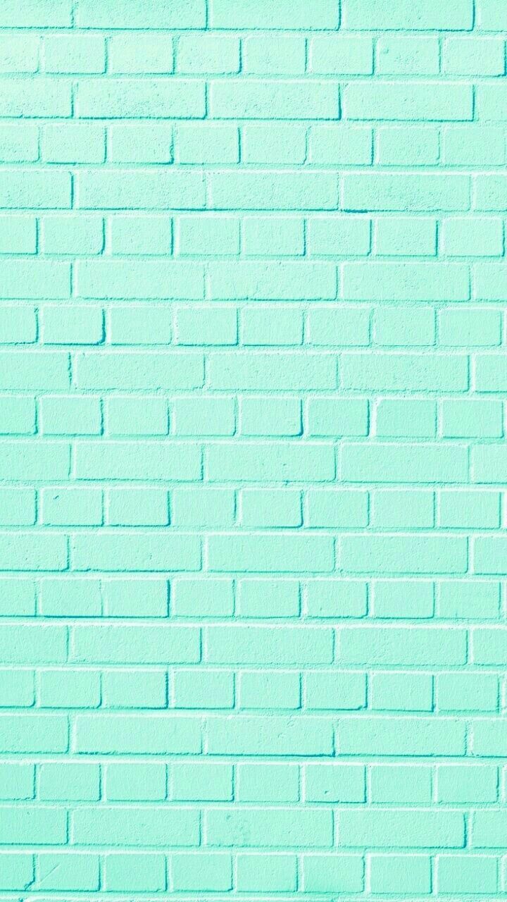 Mint Green Brick Wallpaper