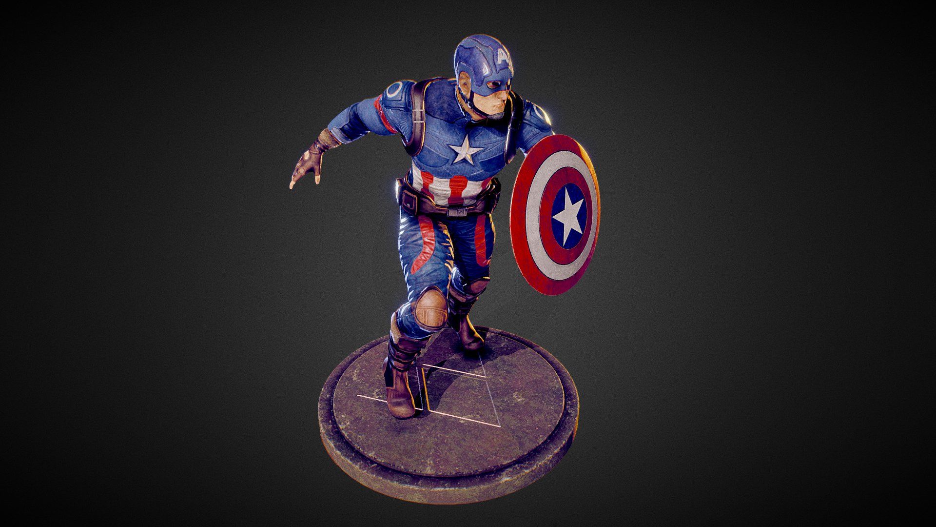 Captain America Royalty Free 3D model by FabioNuzzo90 [5a6996c]
