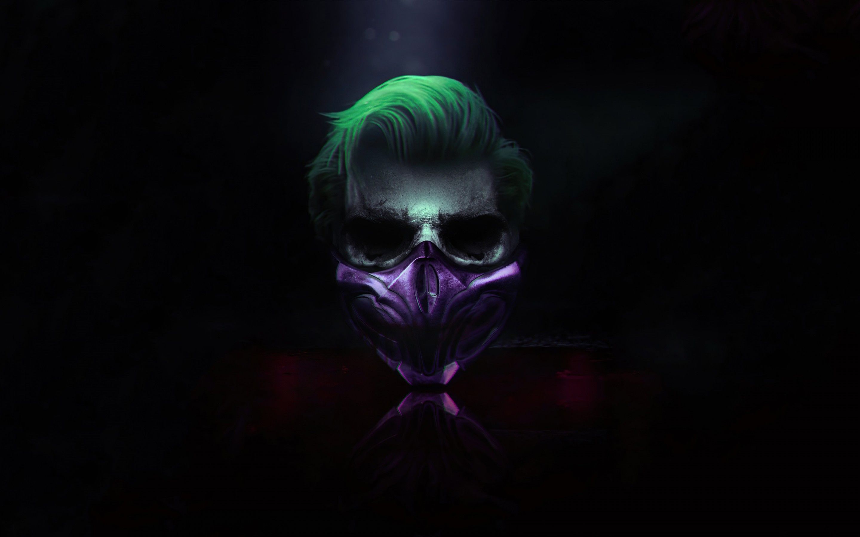 Joker 4K Wallpaper, Mask, Cyberpunk, Dark background, Graphics CGI,