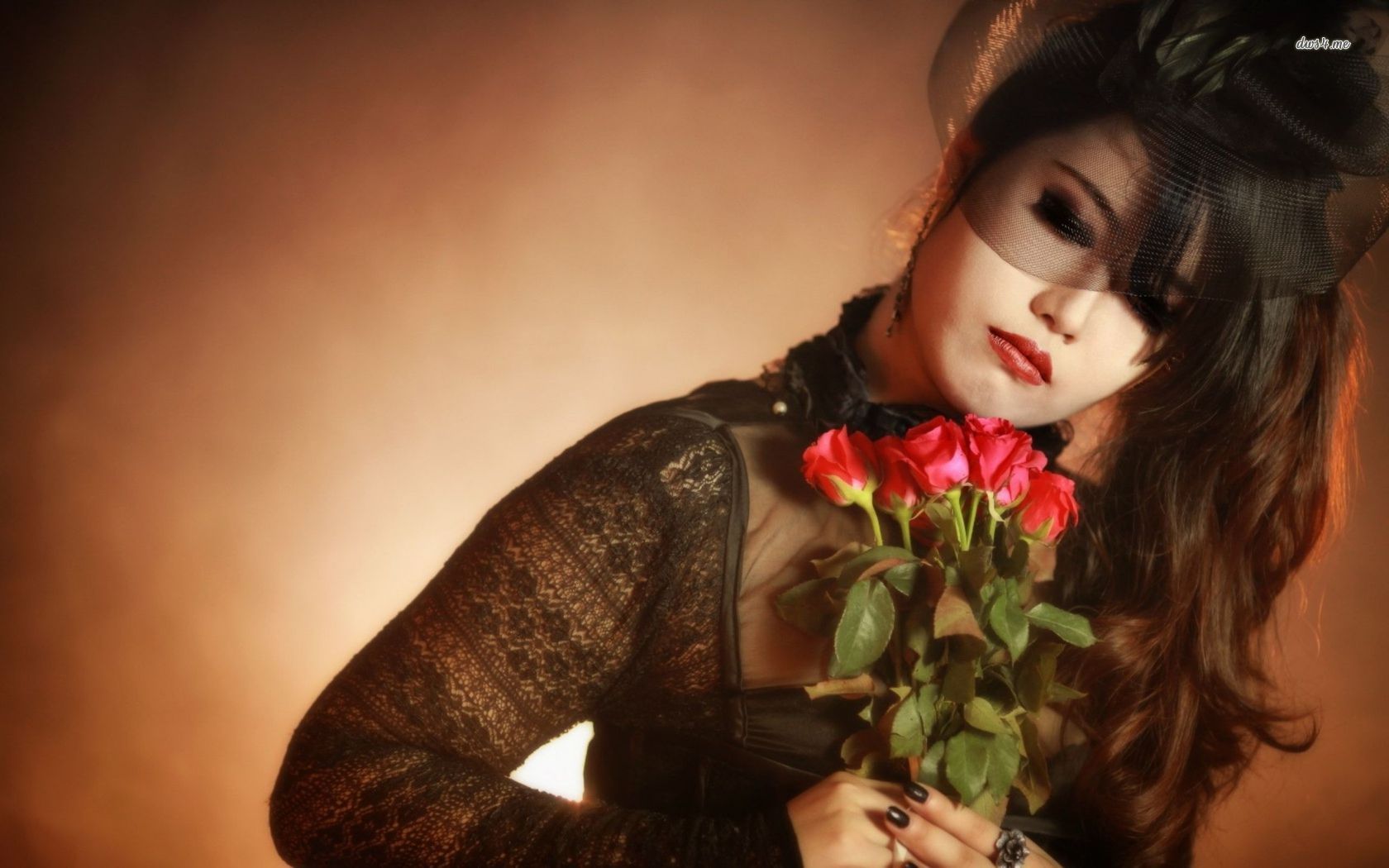 Woman holding a bouquet of red roses HD wallpaper. Women, Red roses, Rose wallpaper