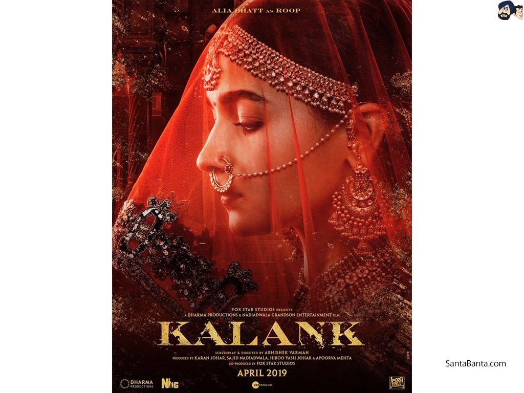 Alia Bhatt in Hindi film, Kalank (April 2019)